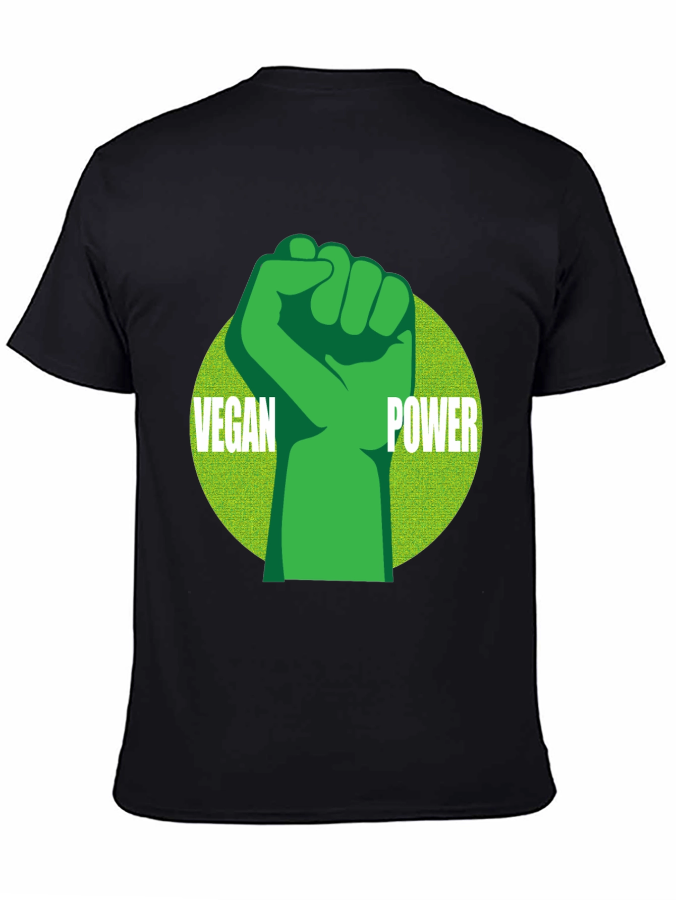 Vegan Power T-Shirt - Green Fist Graphic Tee