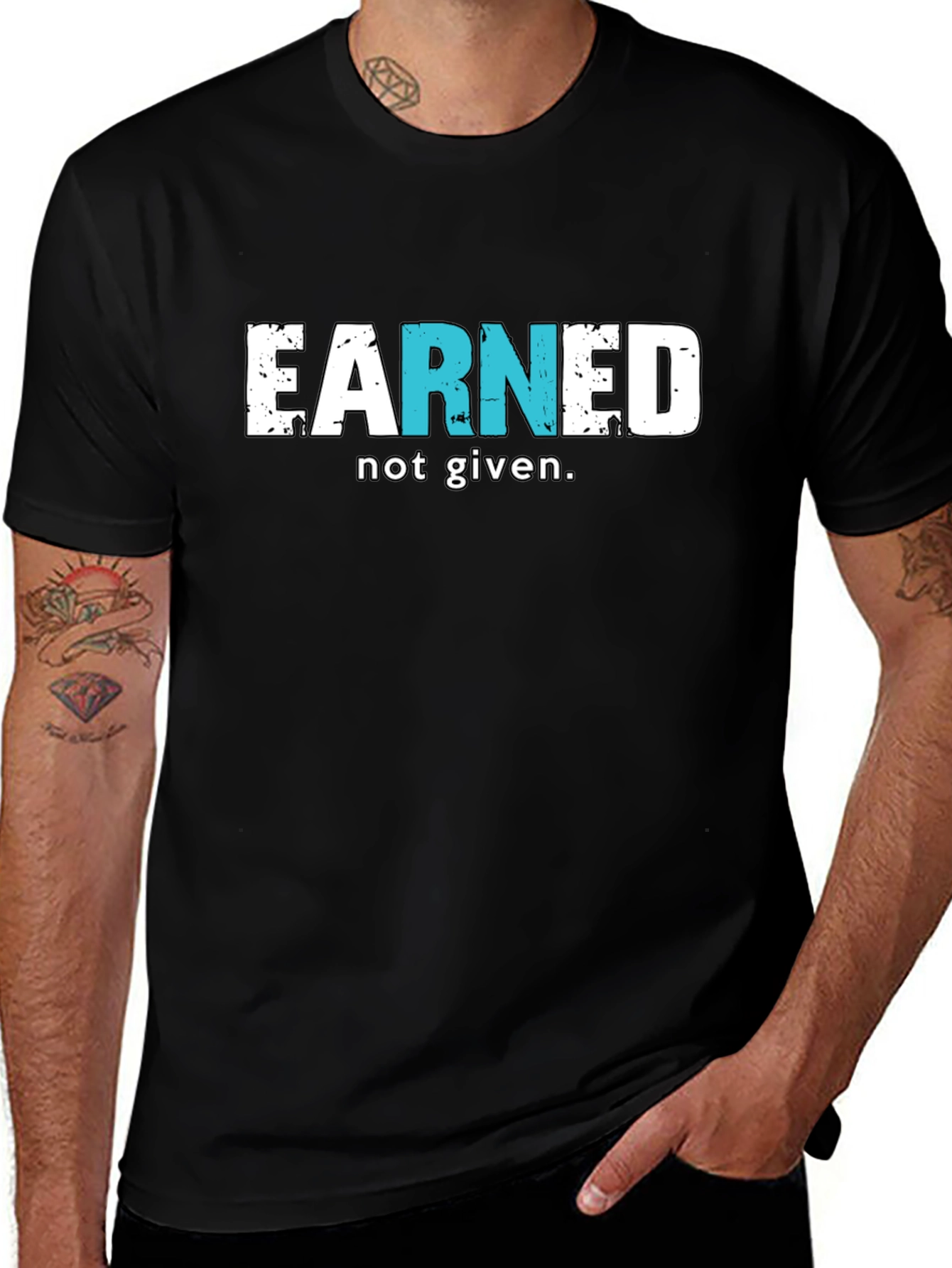 Earned Not Given Black T-Shirt