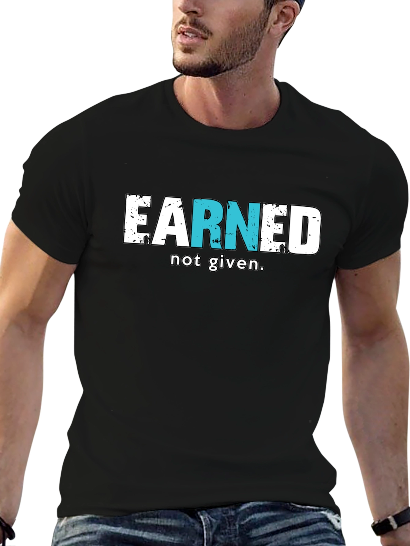 Earned Not Given Black T-Shirt