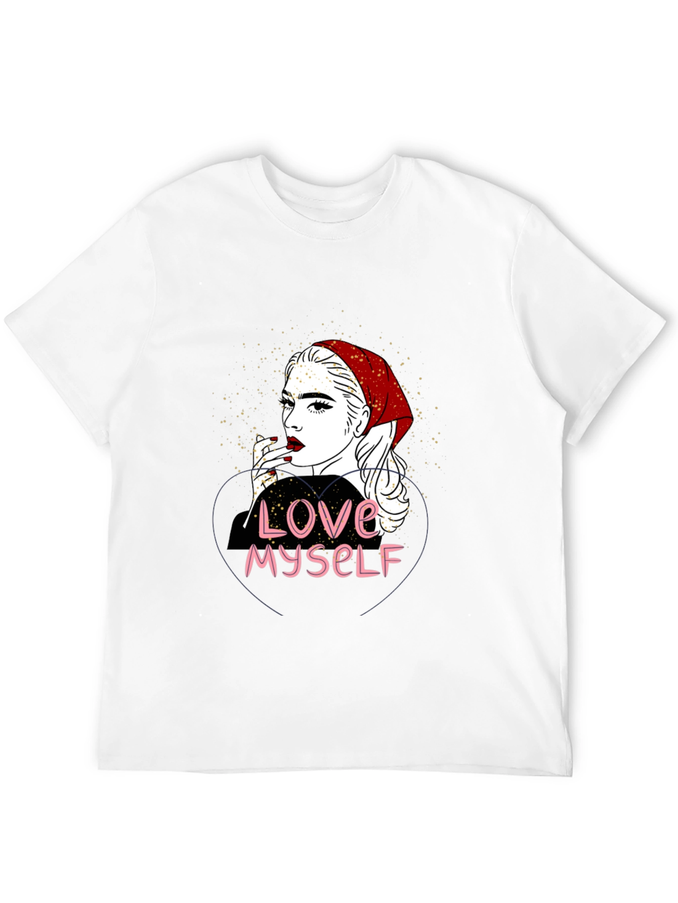 Love Myself Graphic Tee - Black Cotton T-Shirt