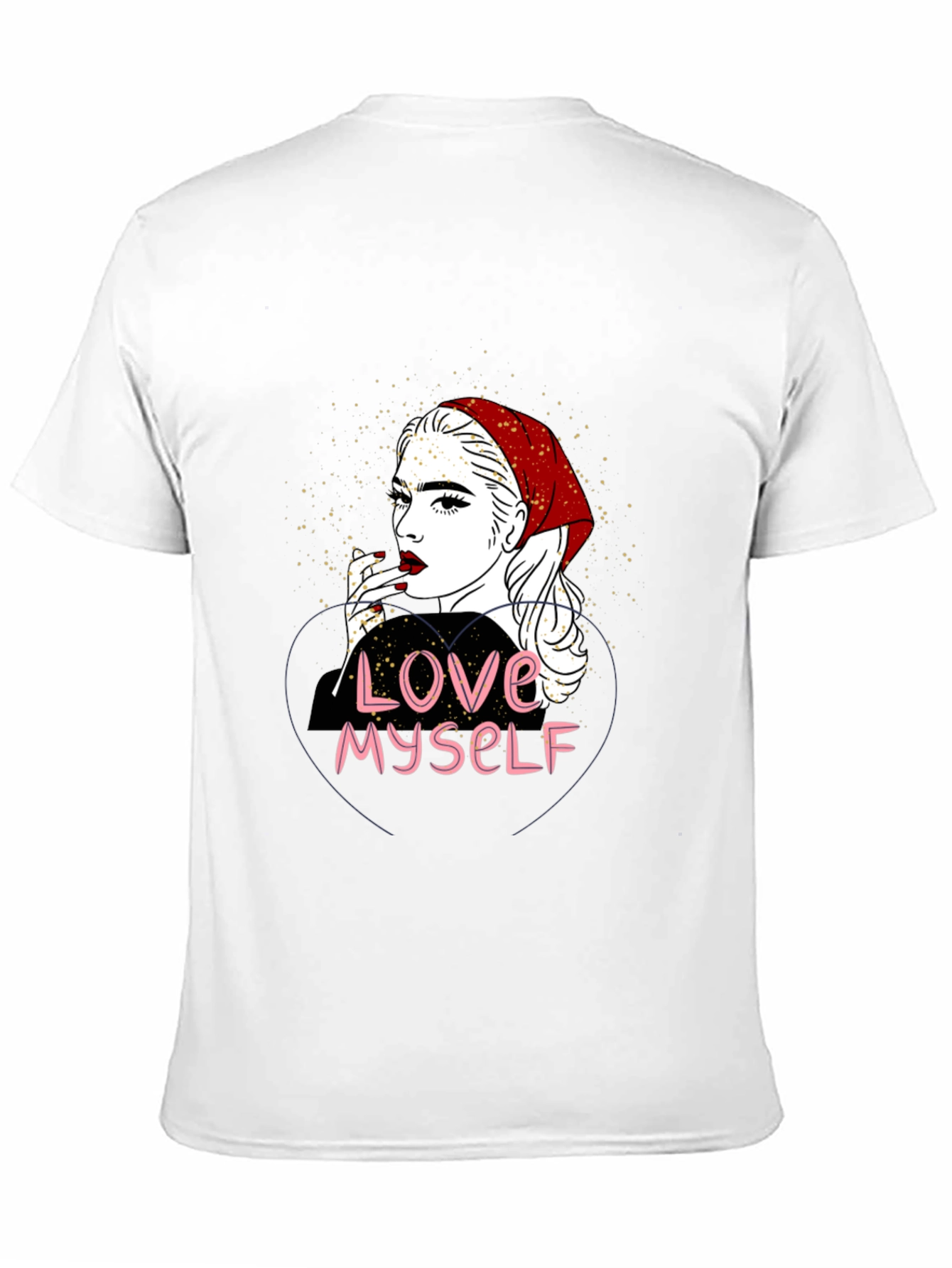 Love Myself Graphic Tee - Black Cotton T-Shirt