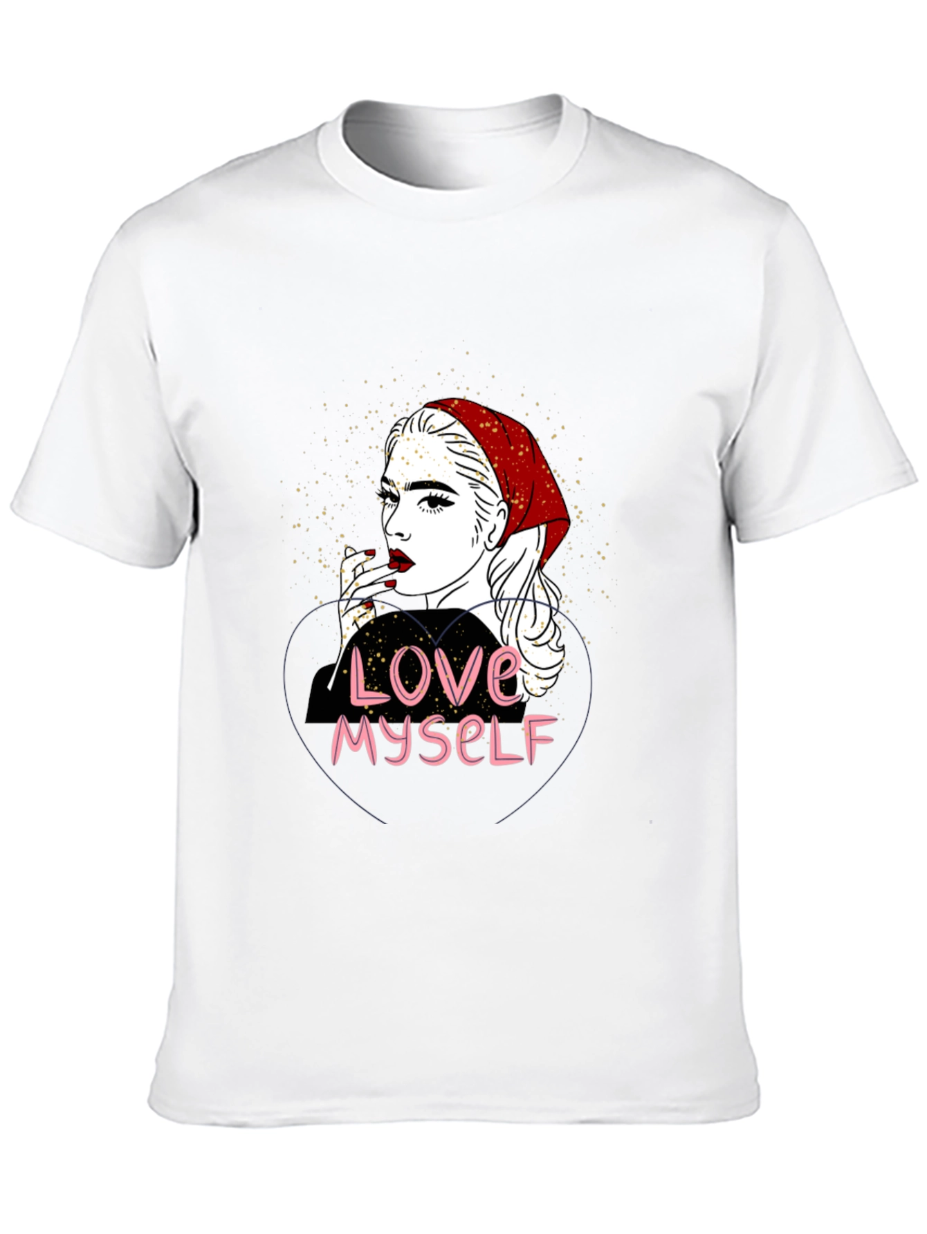 Love Myself Graphic Tee - Black Cotton T-Shirt
