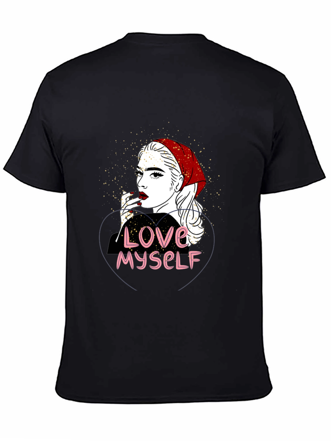 Love Myself Graphic Tee - Black Cotton T-Shirt
