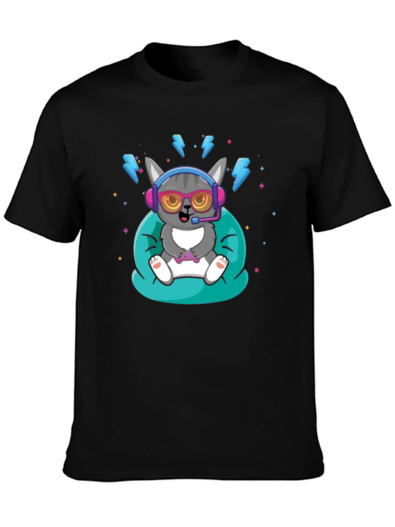Gaming Cat T-Shirt - Gamer Style