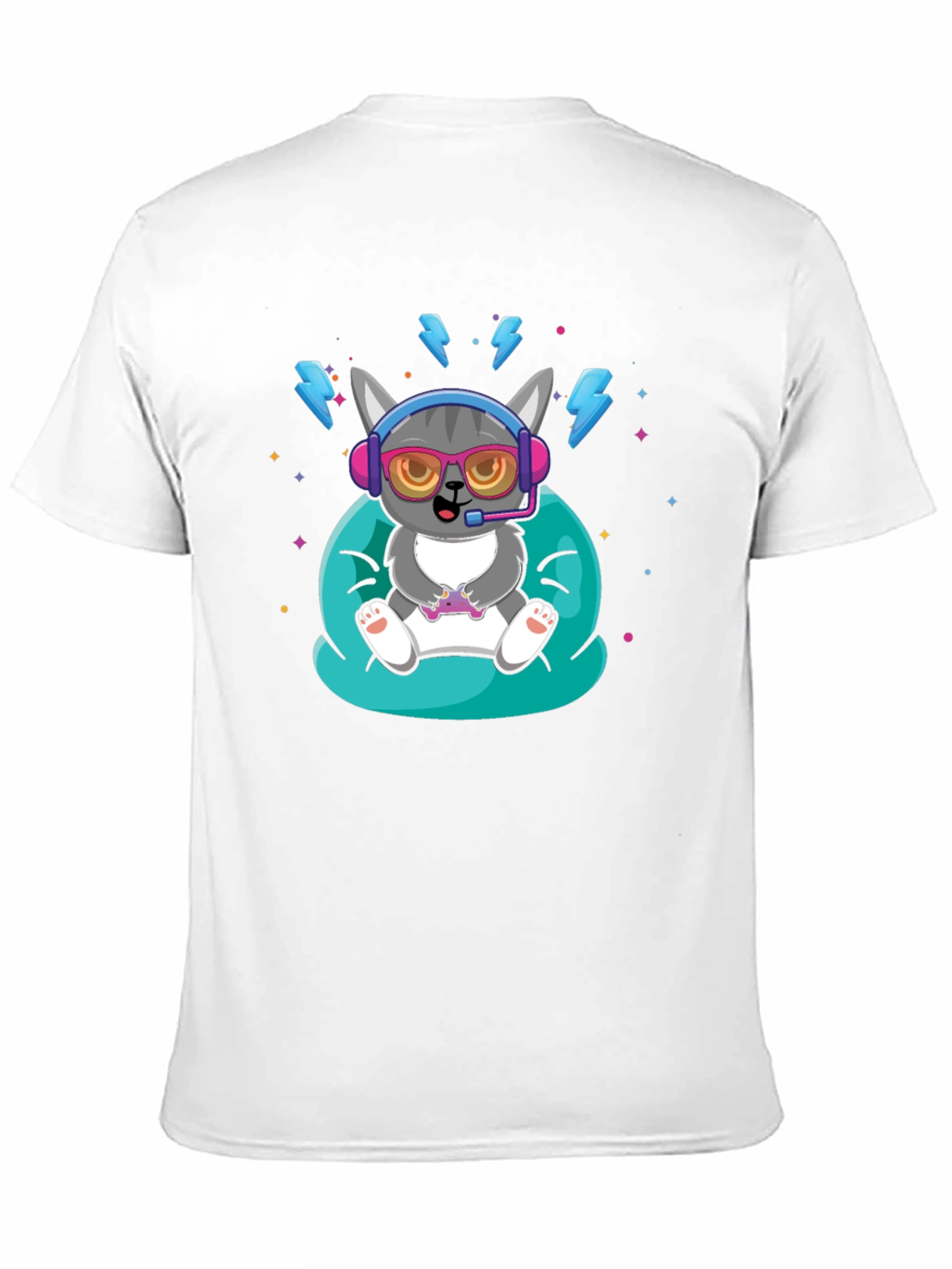 Gaming Cat T-Shirt - Gamer Style
