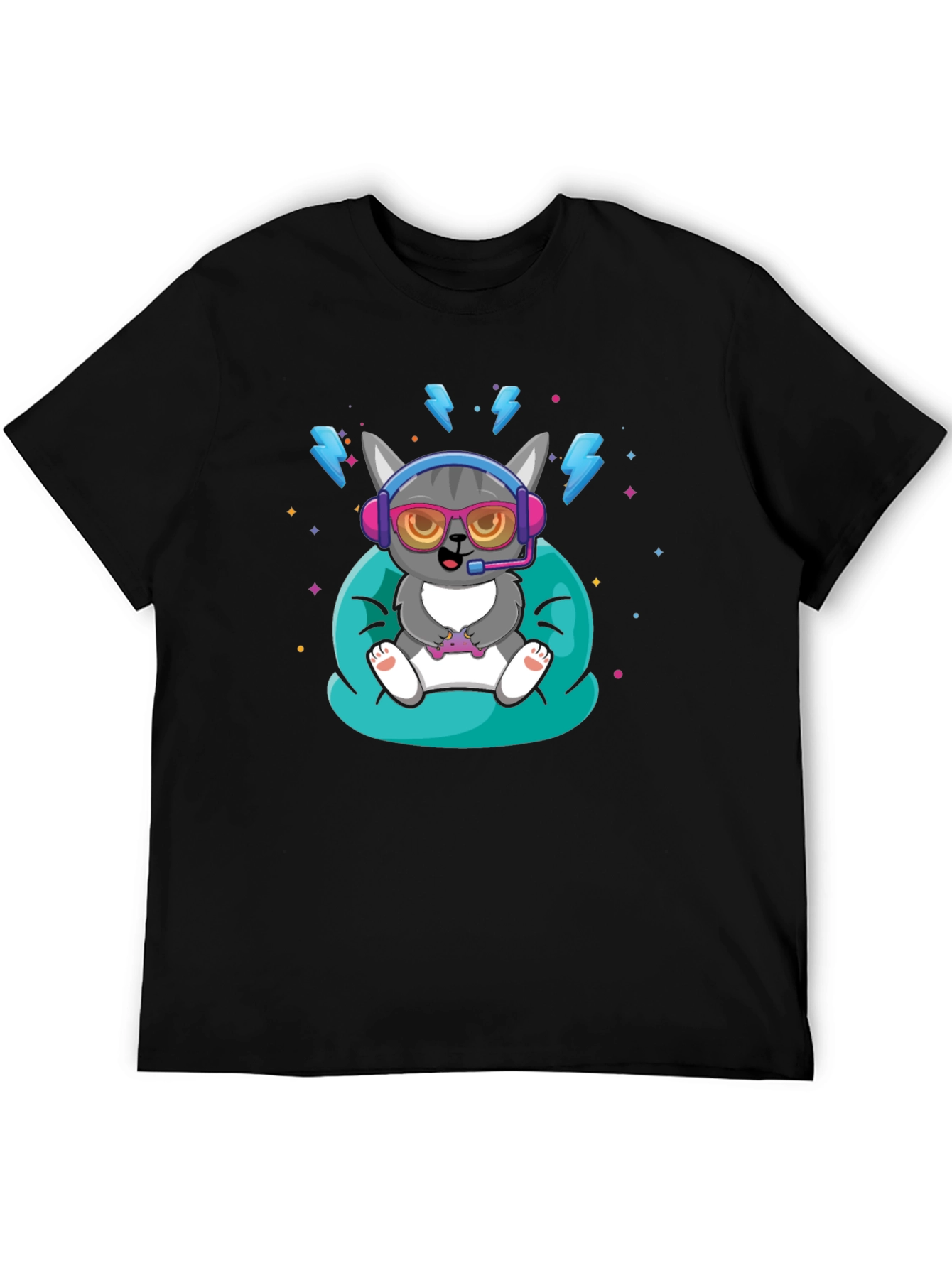 Gaming Cat T-Shirt - Gamer Style