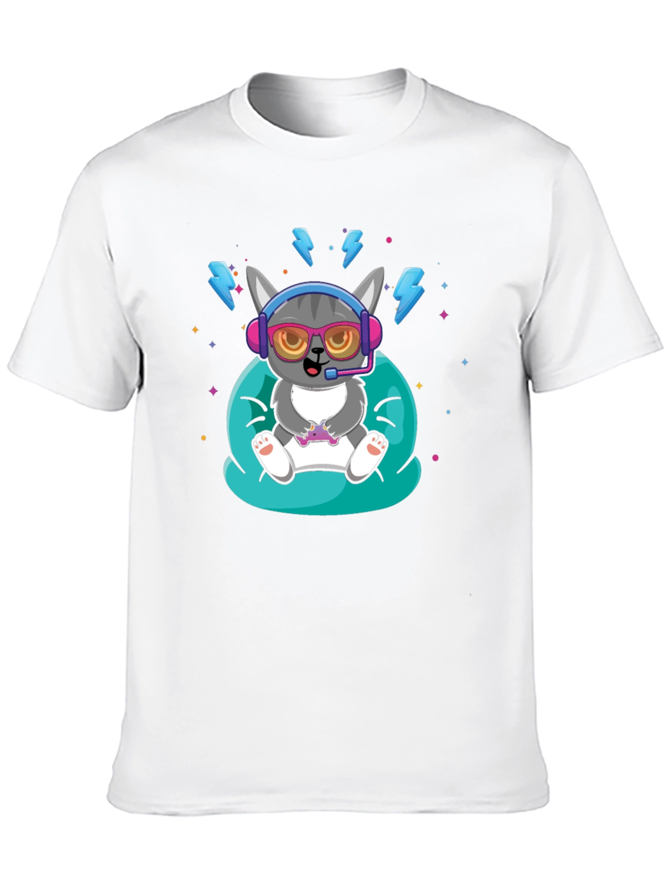 Gaming Cat T-Shirt - Gamer Style
