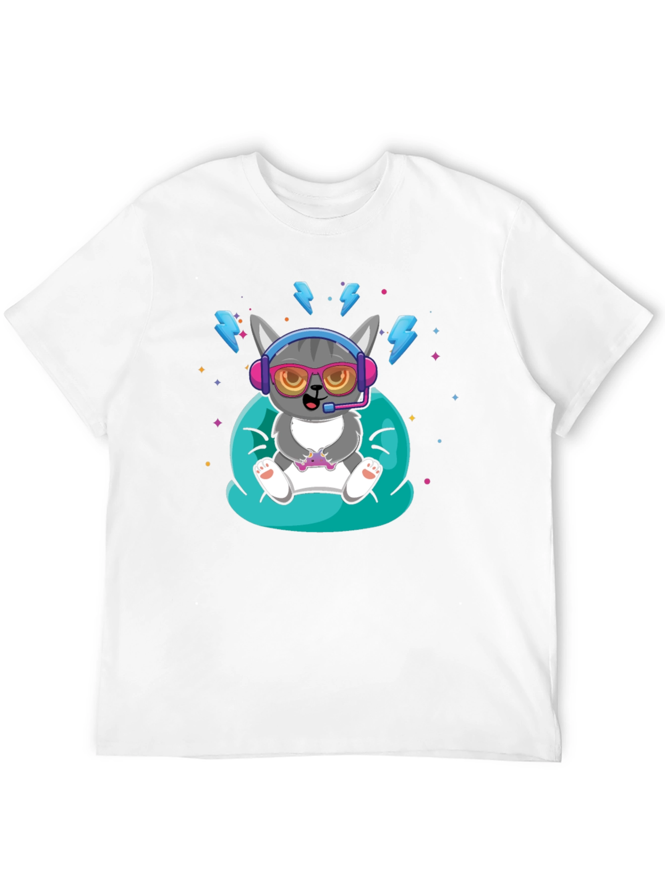 Gaming Cat T-Shirt - Gamer Style
