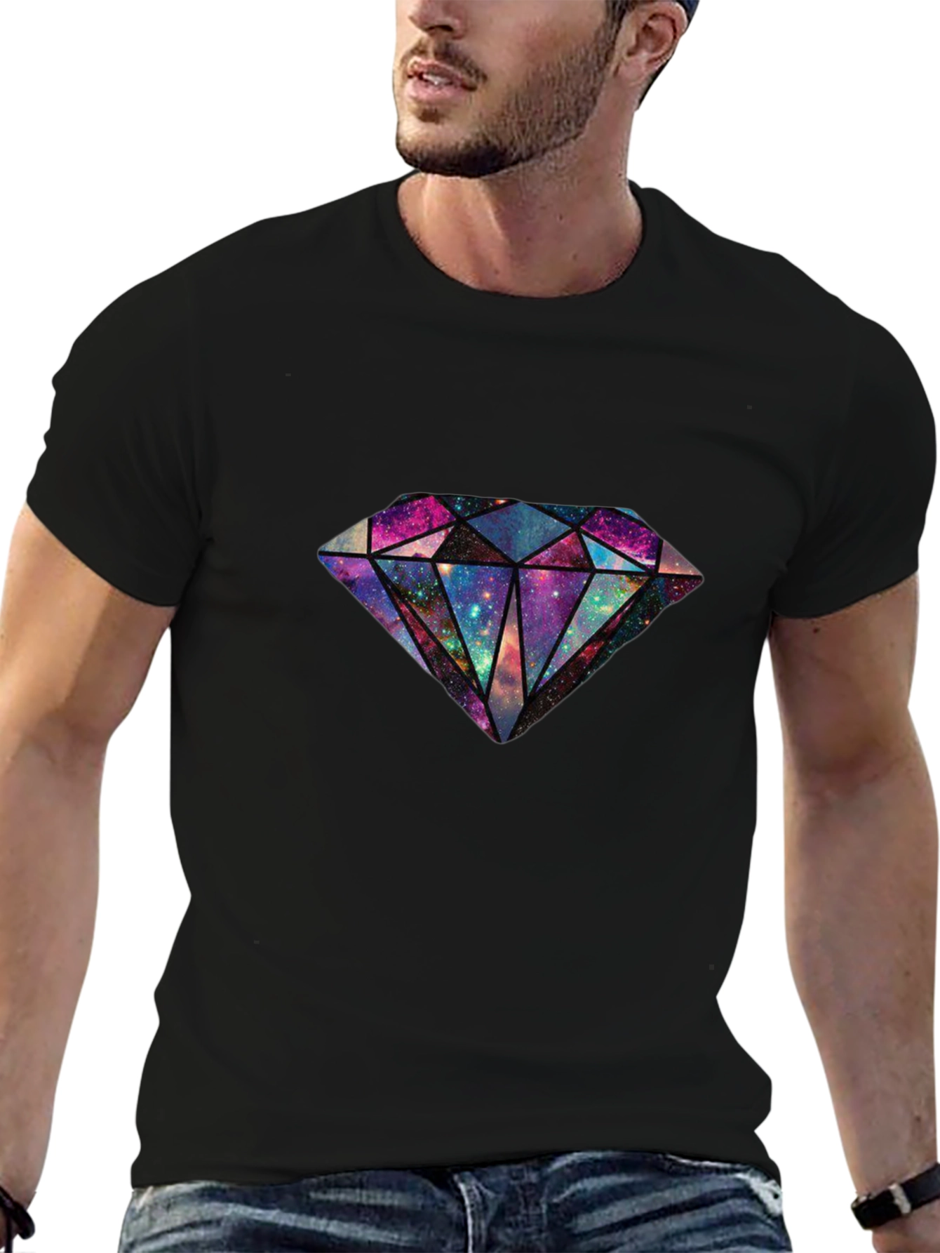 Galaxy Diamond Graphic Tee - Stylish & Unique