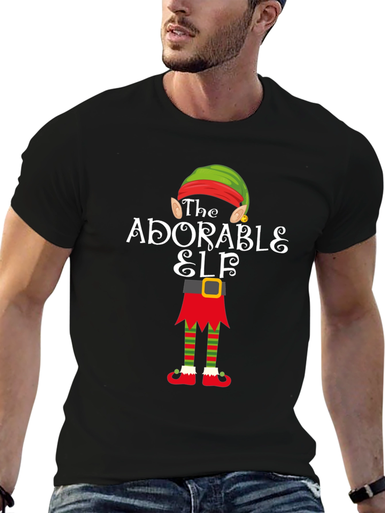 Adorable Elf Christmas T-Shirt Festive Holiday Tee