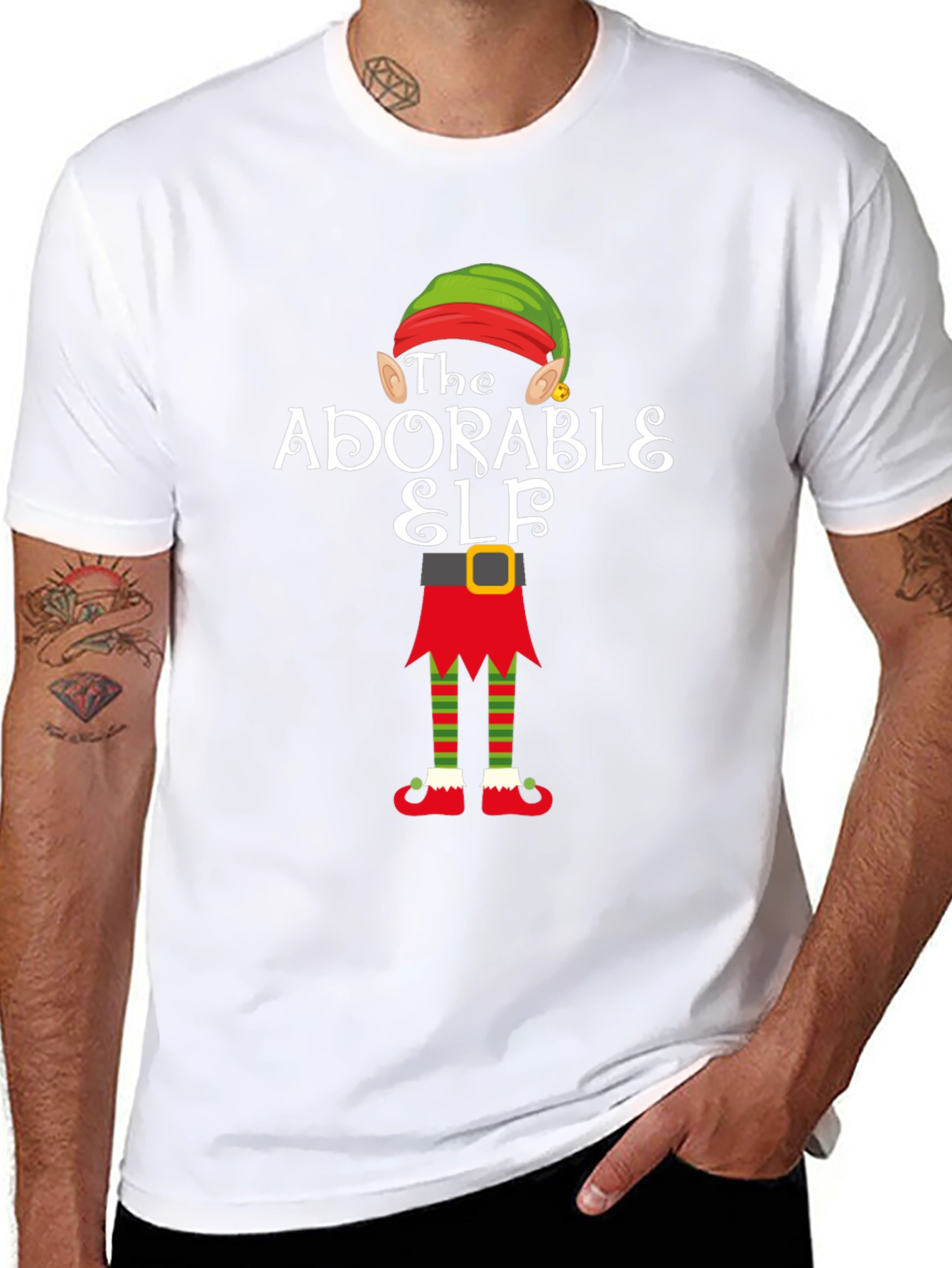 Adorable Elf Christmas T-Shirt Festive Holiday Tee