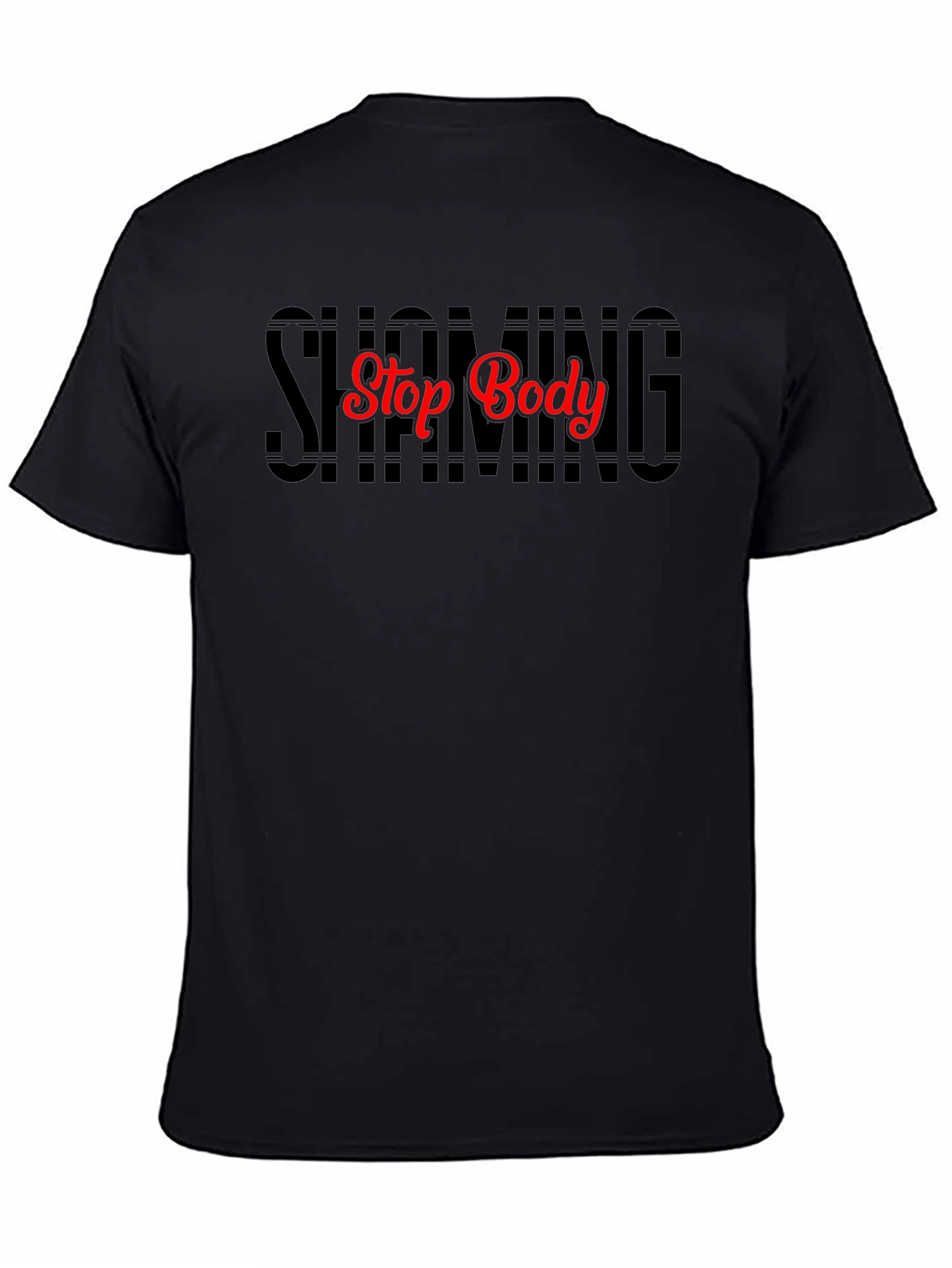 Stop Body Shaming Graphic Tee - Black
