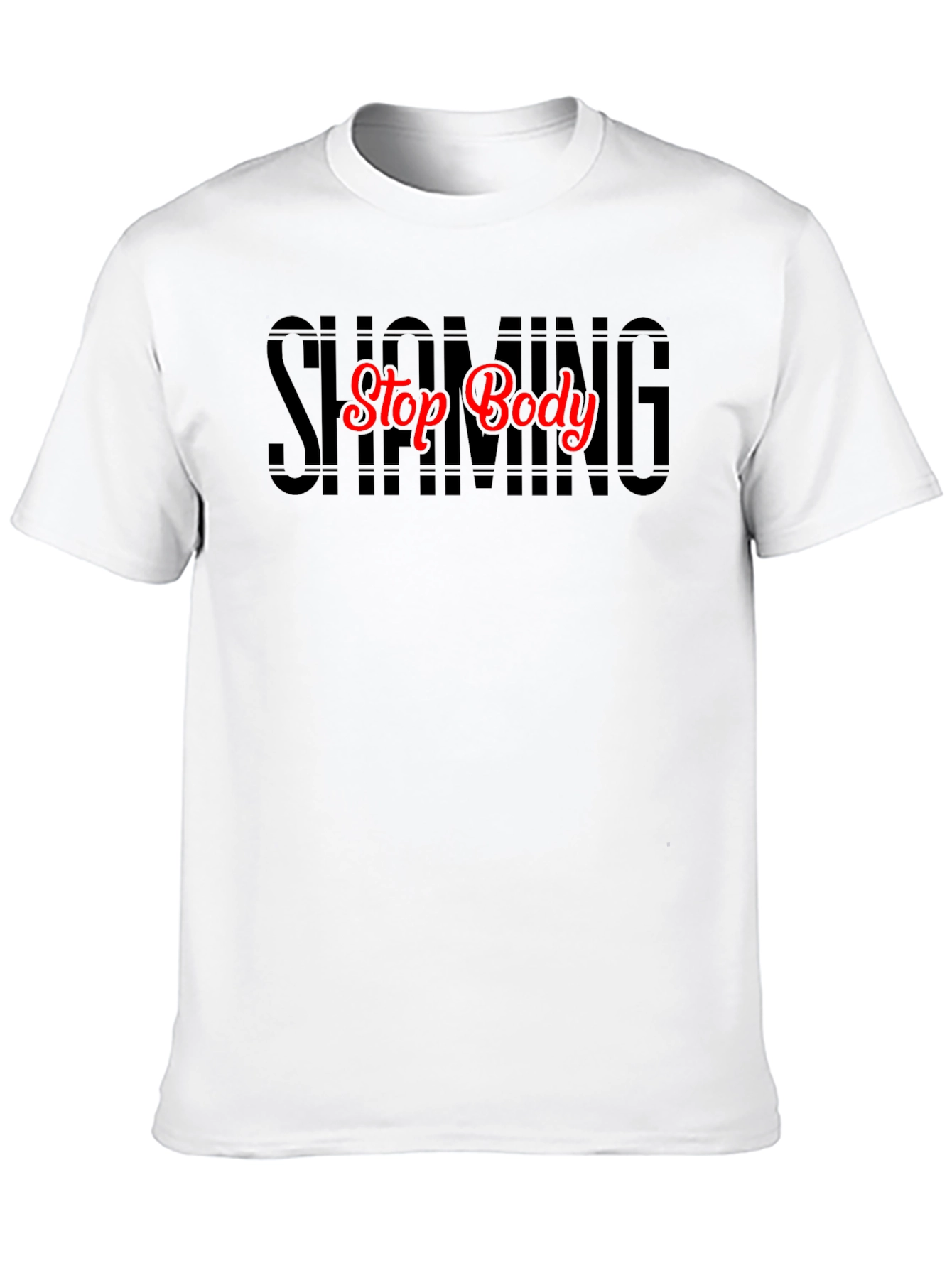 Stop Body Shaming Graphic Tee - Black