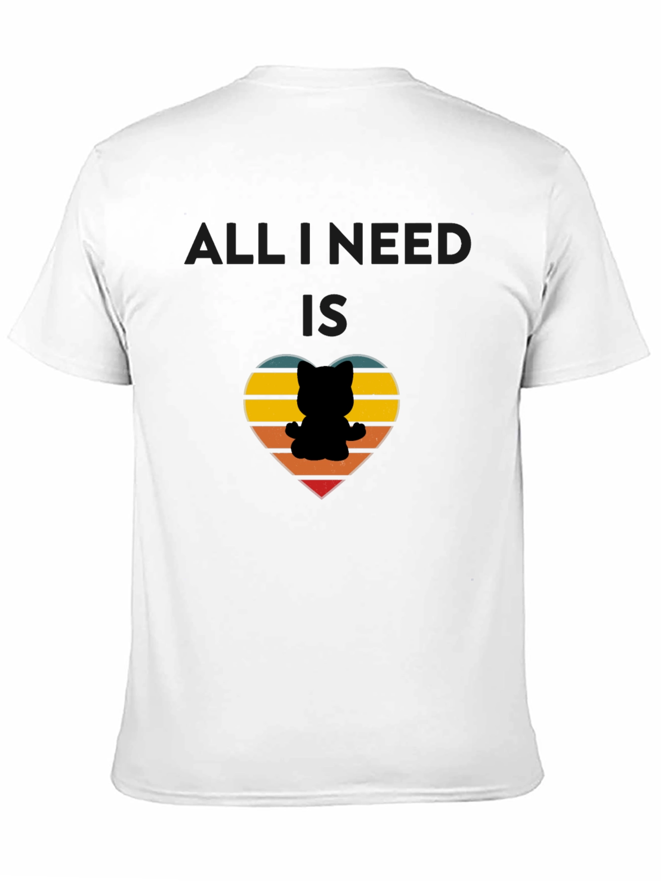 All I Need Is Cats Retro Heart T-Shirt
