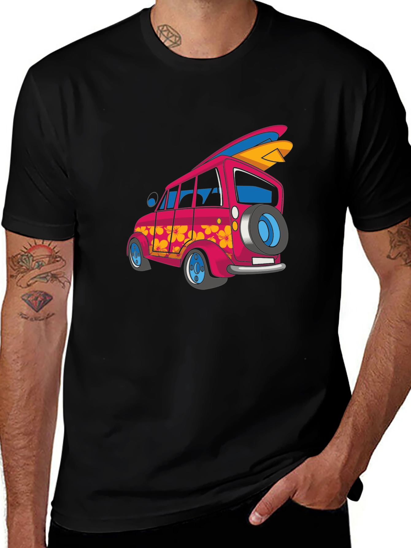 Retro Van Surfboard T-Shirt