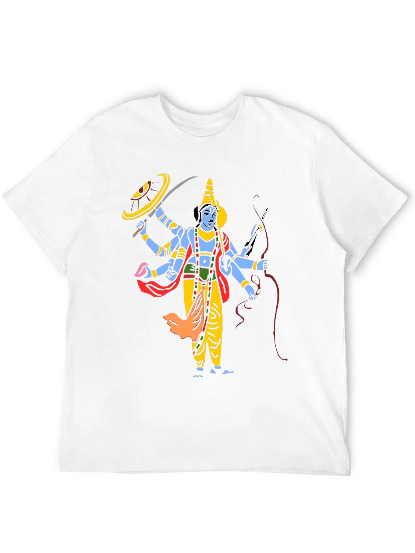 Krishna Graphic Print Black T-Shirt