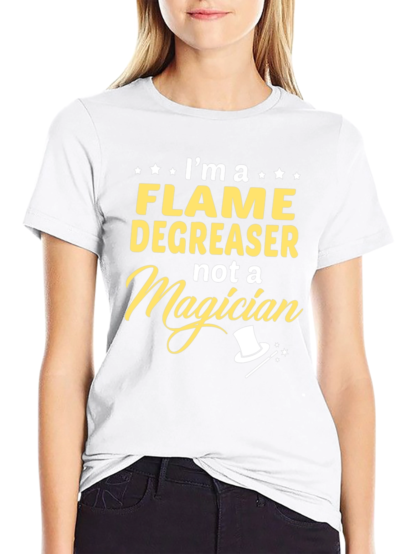 Flame Degreaser T-Shirt - Not a Magician Funny Tee