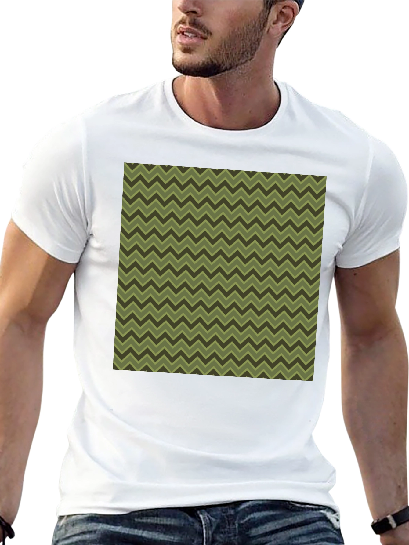Stylish Chevron Pattern T-Shirt