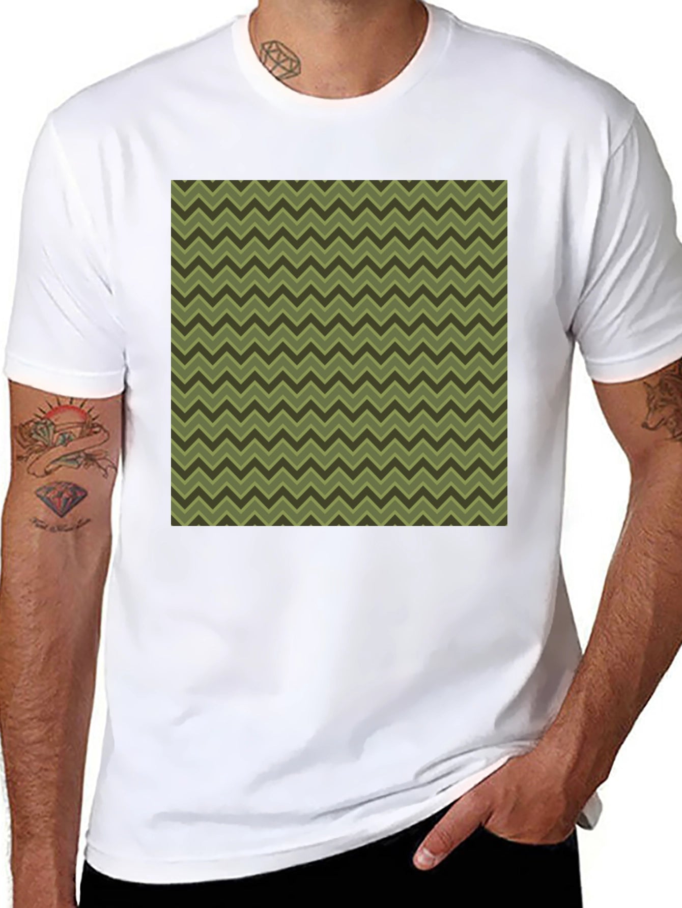 Stylish Chevron Pattern T-Shirt