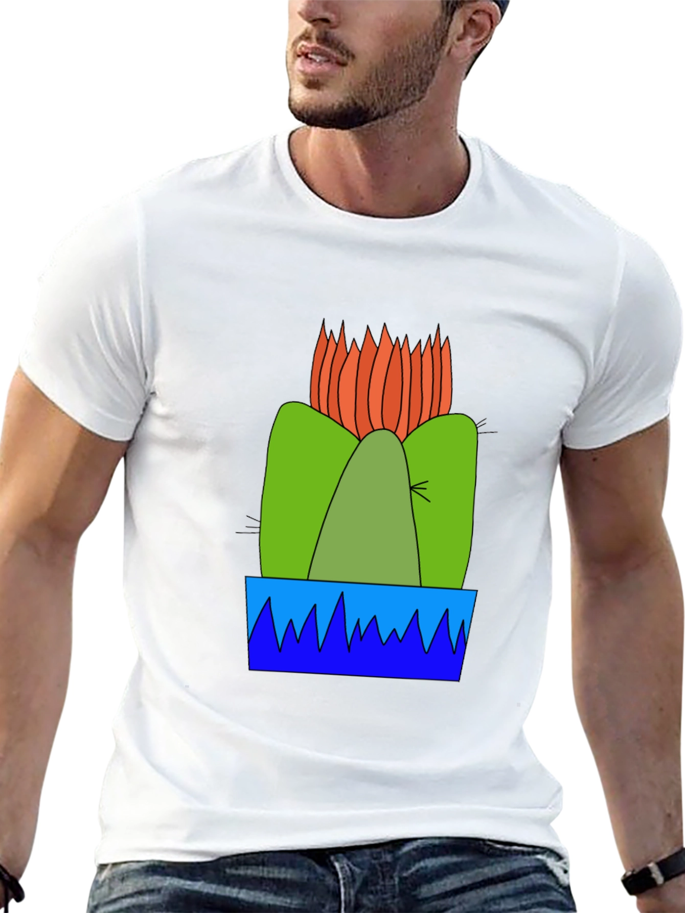 Cactus Graphic T-Shirt - Desert Bloom Tee