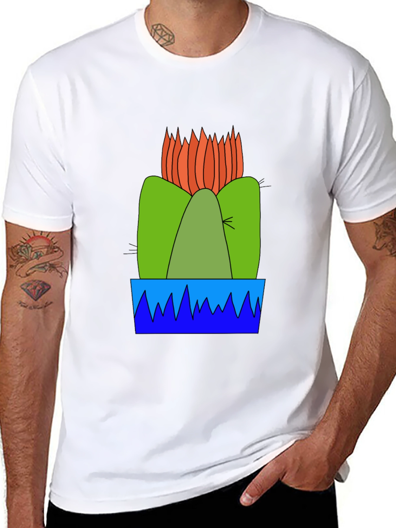 Cactus Graphic T-Shirt - Desert Bloom Tee