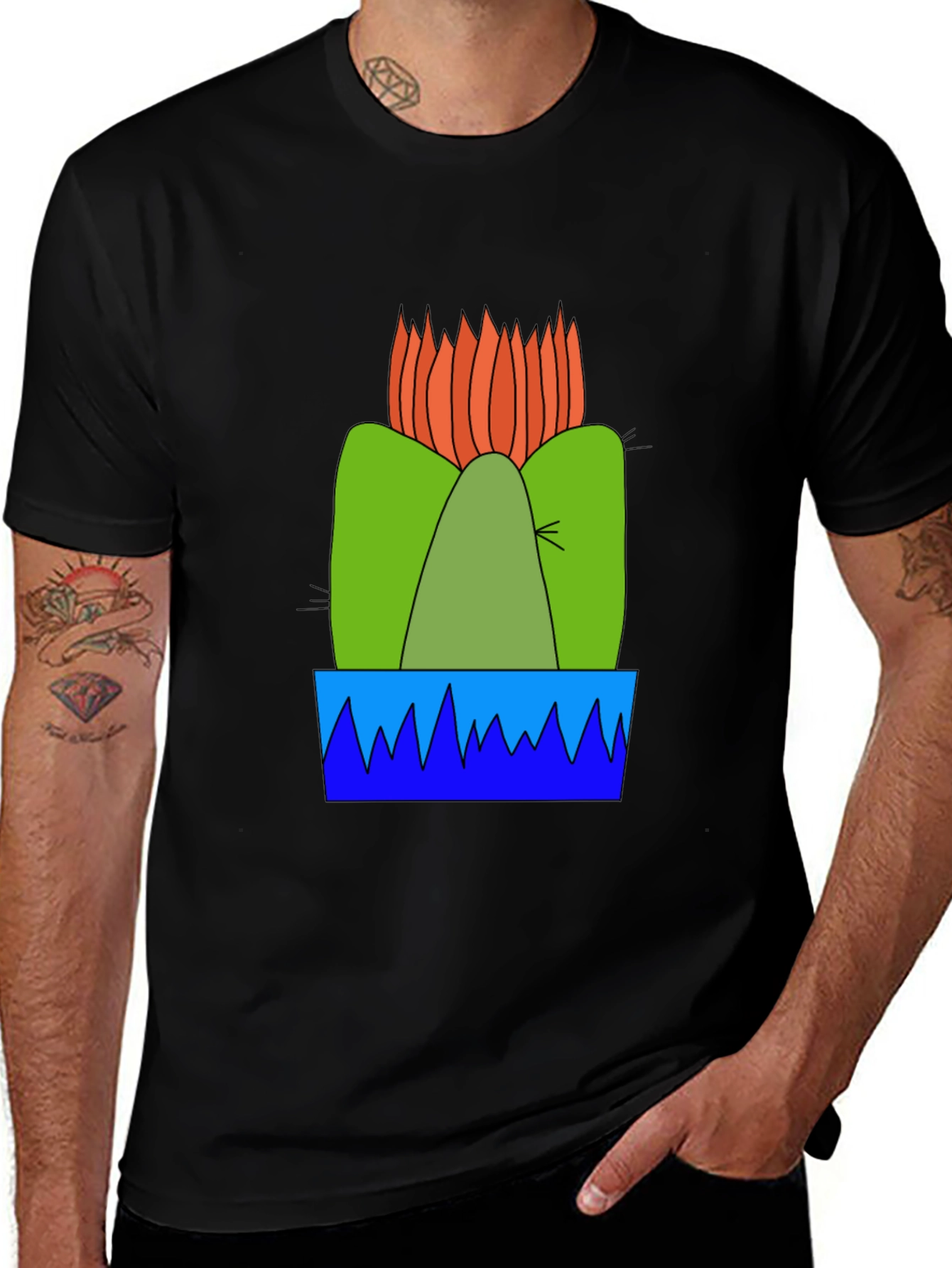Cactus Graphic T-Shirt - Desert Bloom Tee