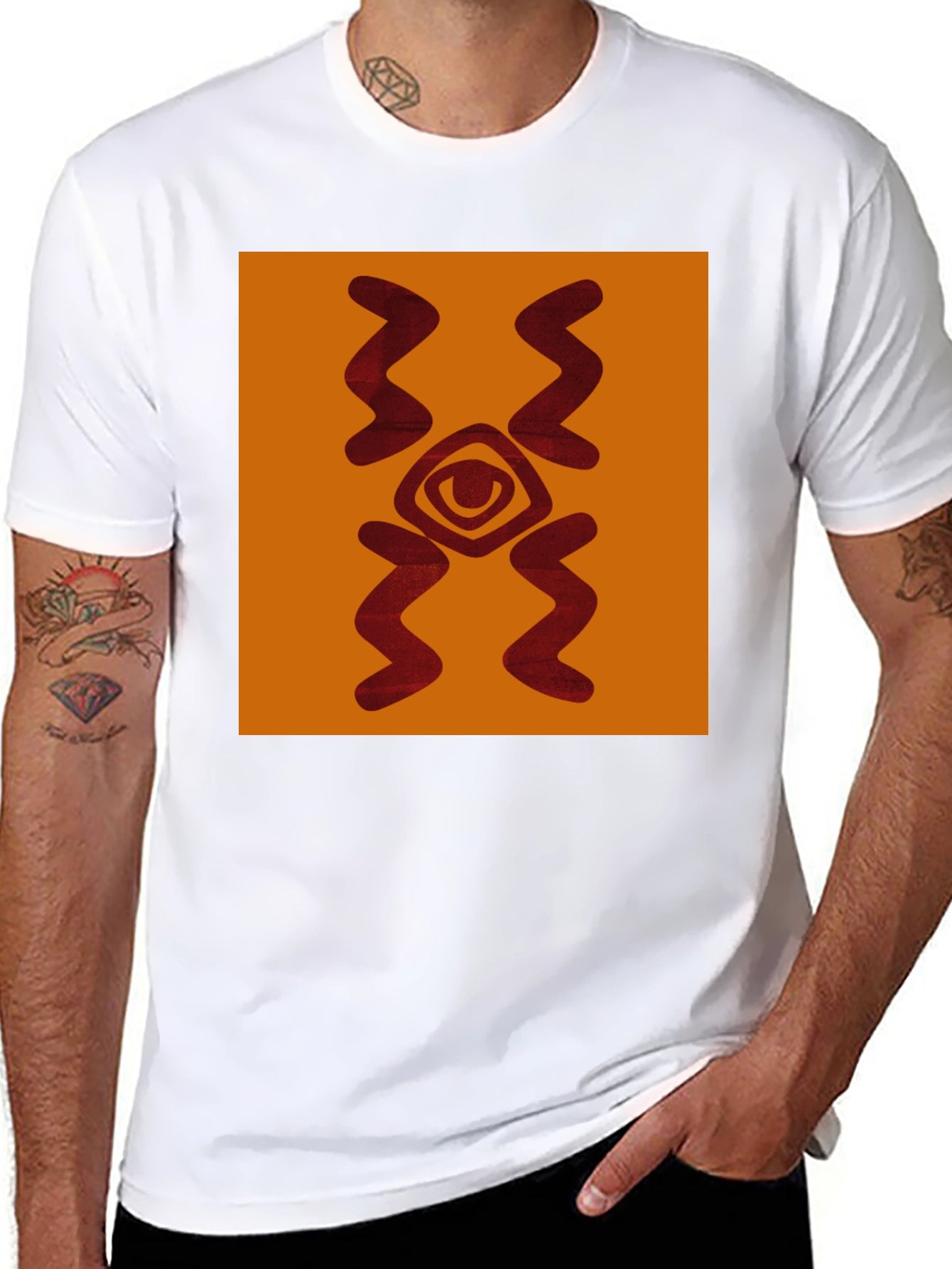 Eye Graphic Tee - Unique Patterned Cotton Shirt
