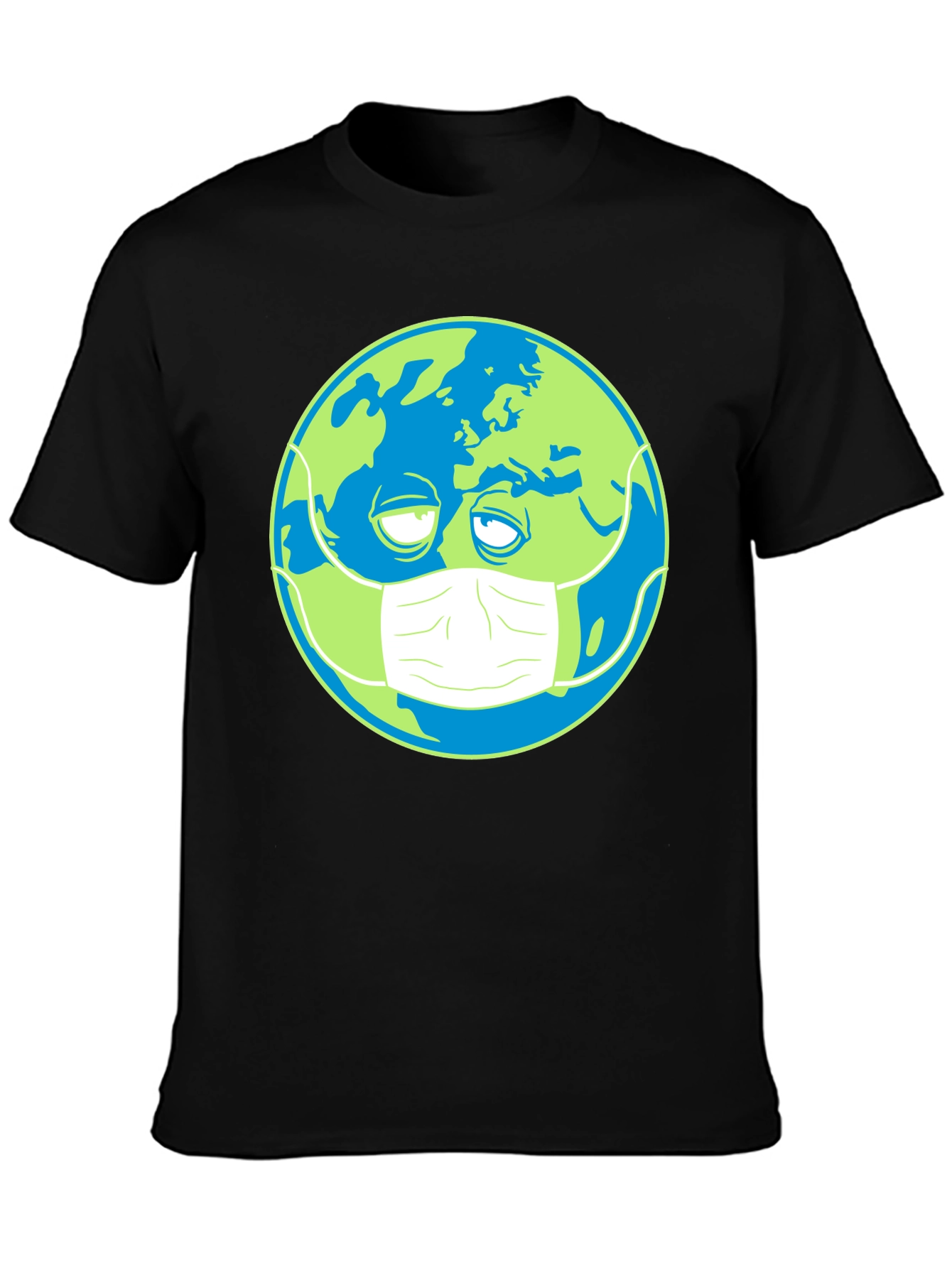 Earth Wearing Mask Graphic Tee