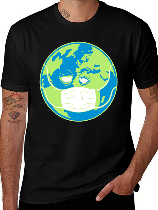 Earth Wearing Mask Graphic Tee