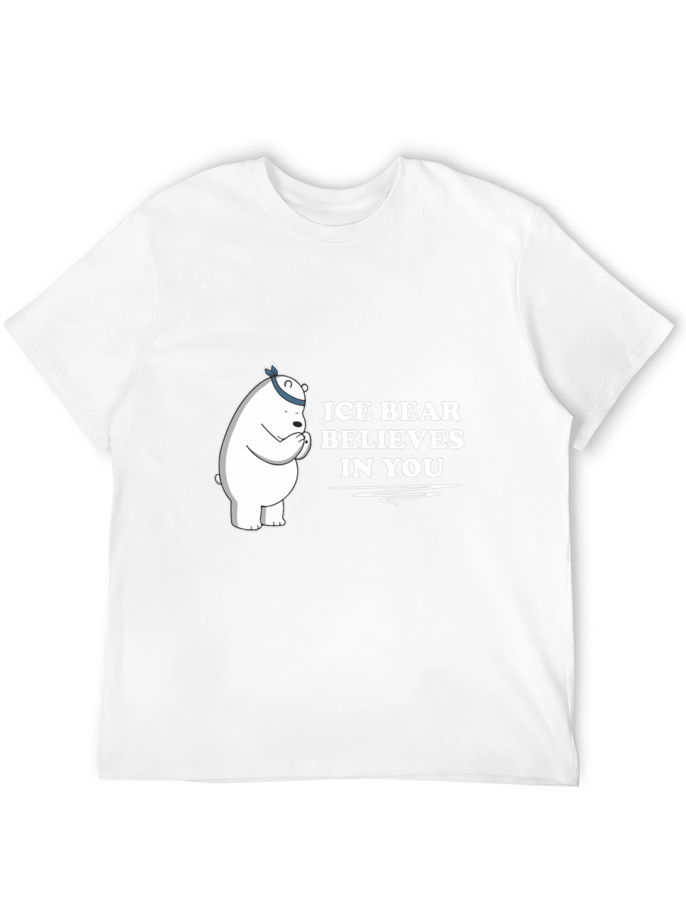 Ice Bear Believes In You Graphic Tee - Black