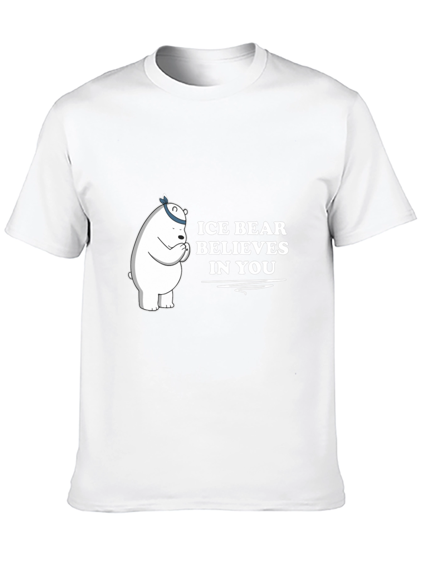 Ice Bear Believes In You Graphic Tee - Black