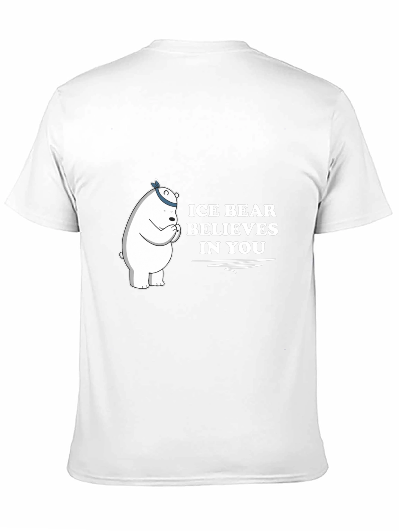 Ice Bear Believes In You Graphic Tee - Black