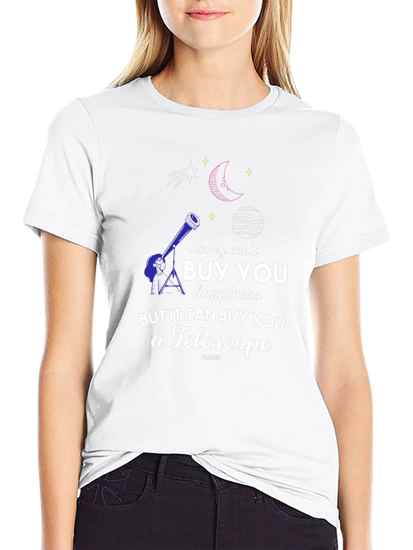 Telescope & Space Graphic T-Shirt - Buy Happiness!