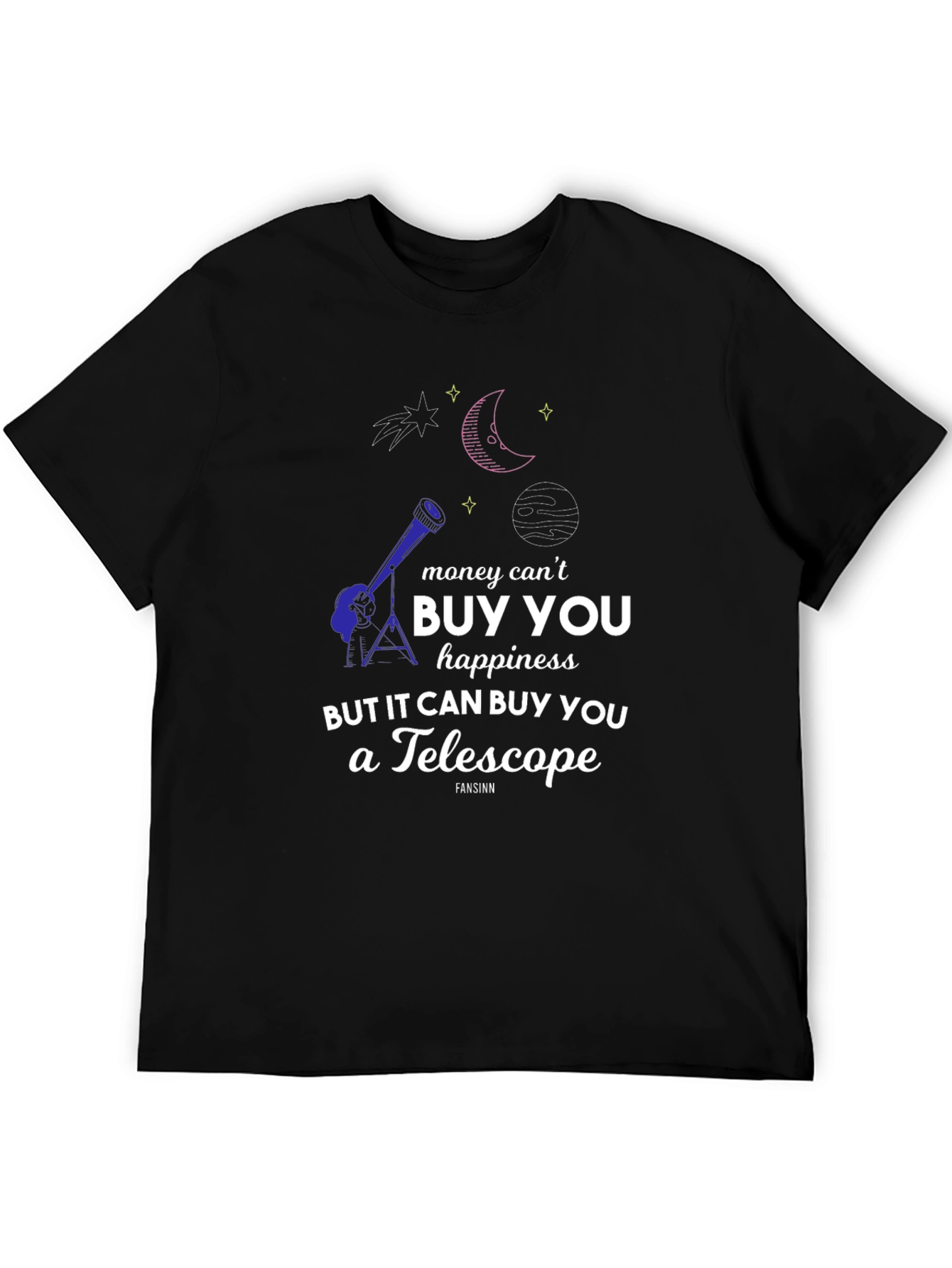 Telescope & Space Graphic T-Shirt - Buy Happiness!