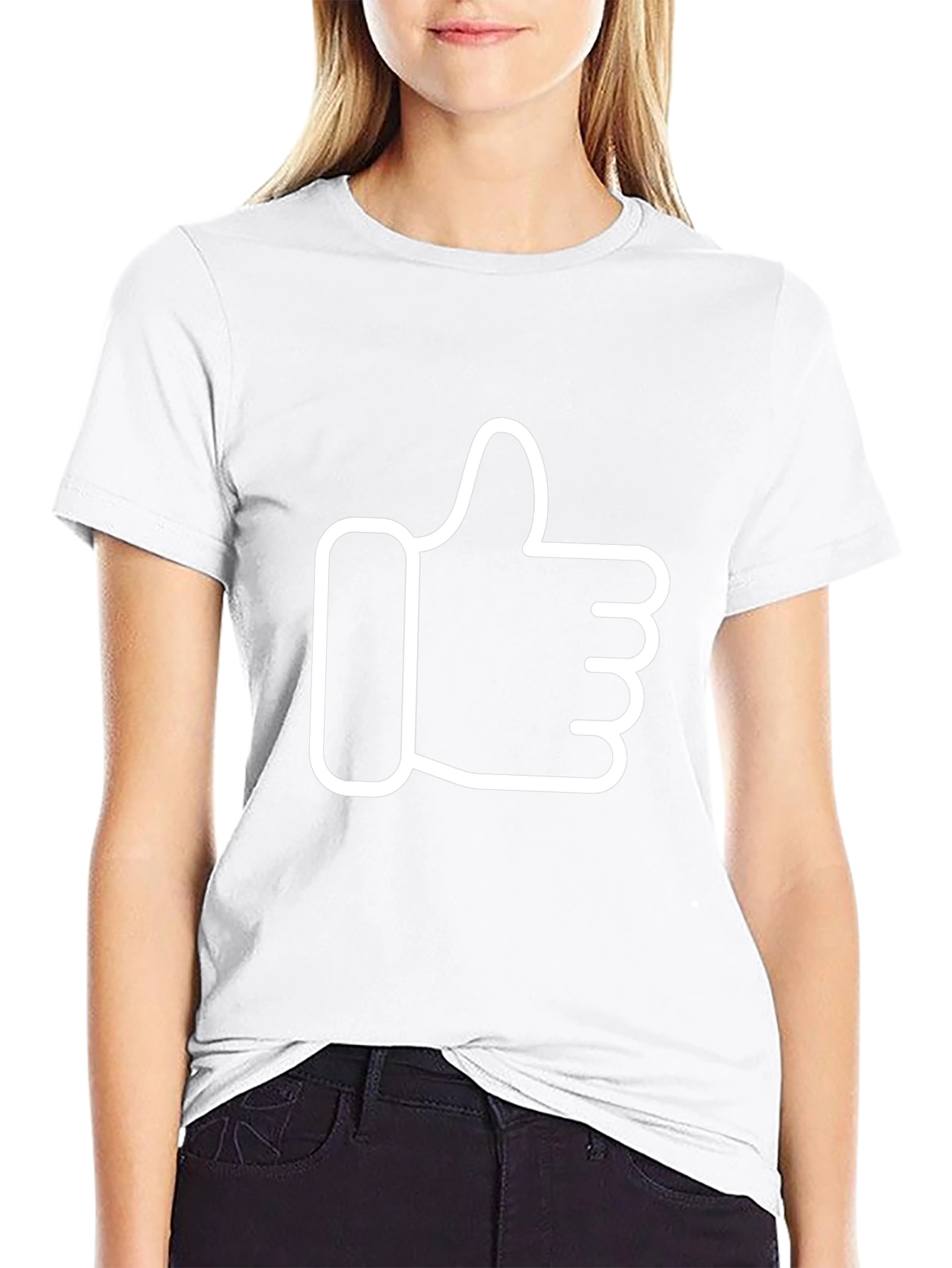Black Thumbs Up Graphic Tee