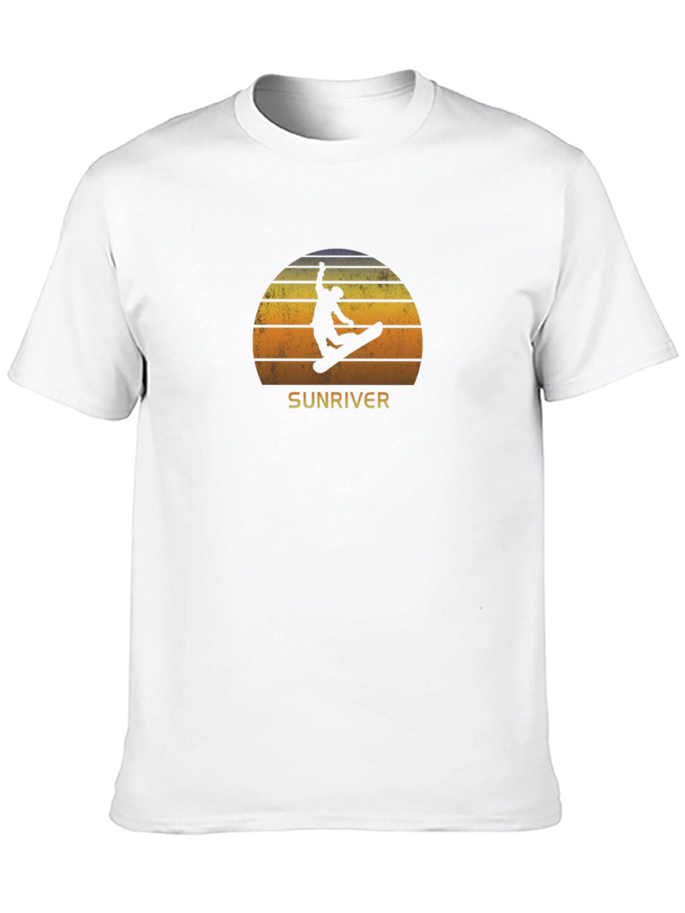 Sunriver Snowboarder Sunset Tee - Retro Cool