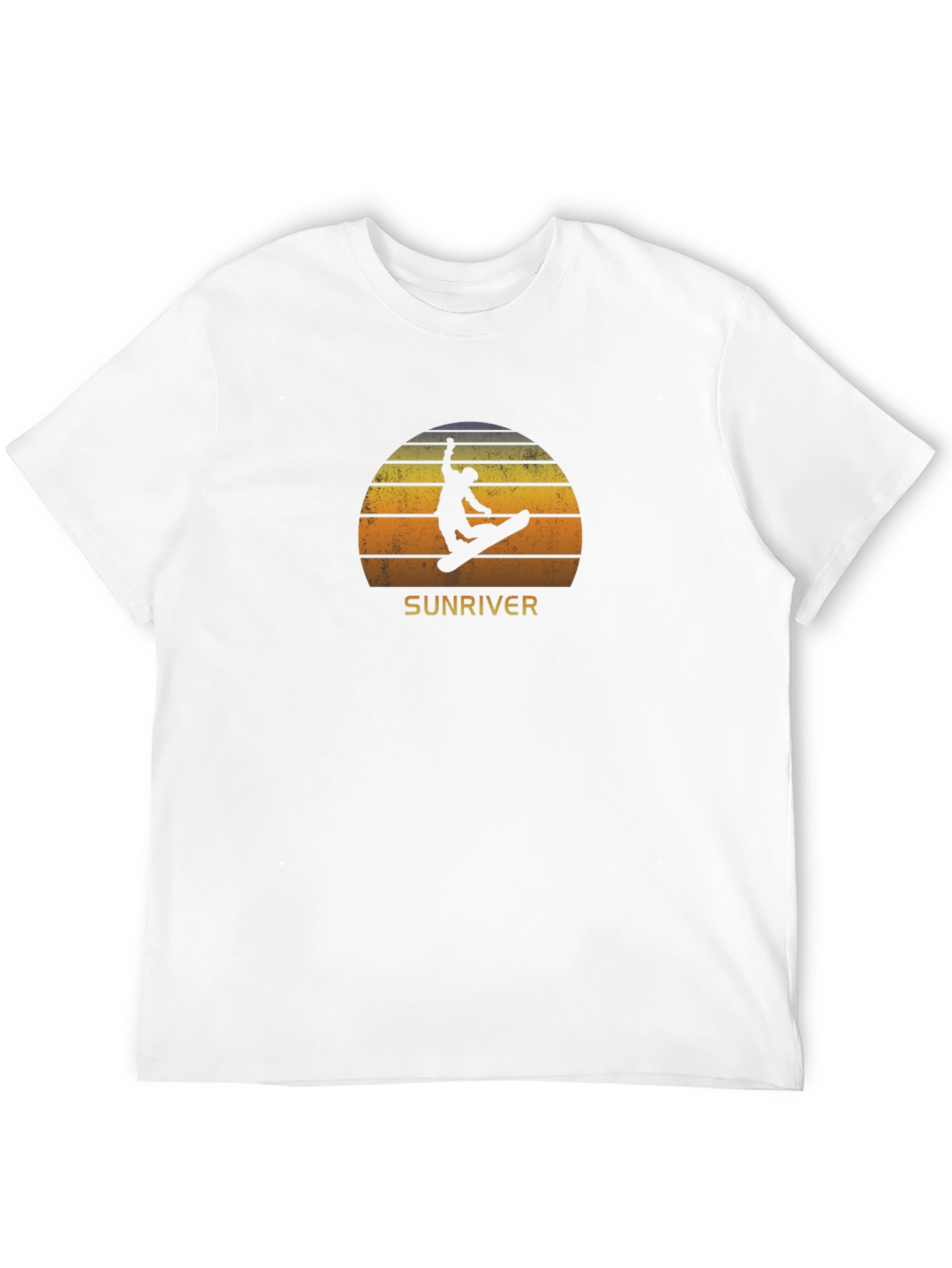 Sunriver Snowboarder Sunset Tee - Retro Cool