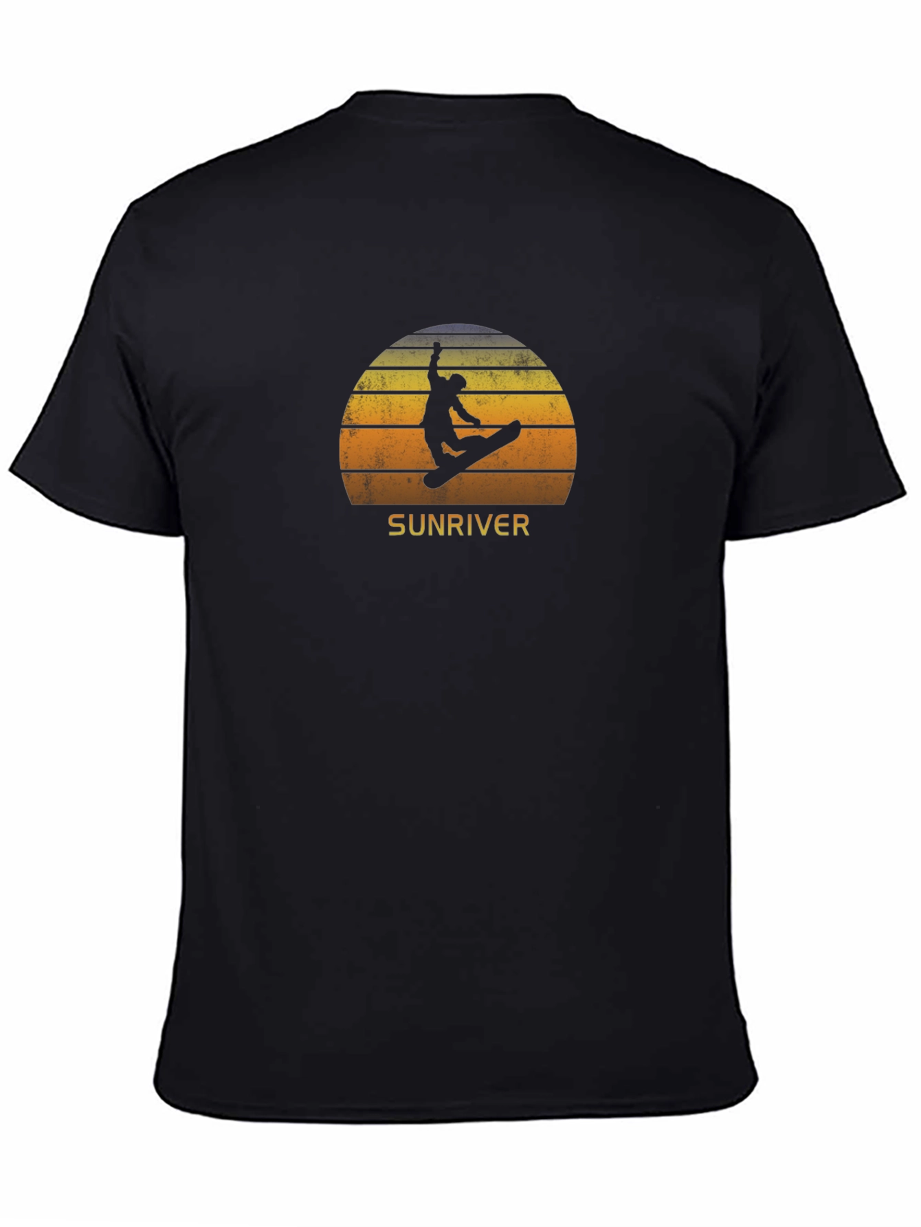 Sunriver Snowboarder Sunset Tee - Retro Cool