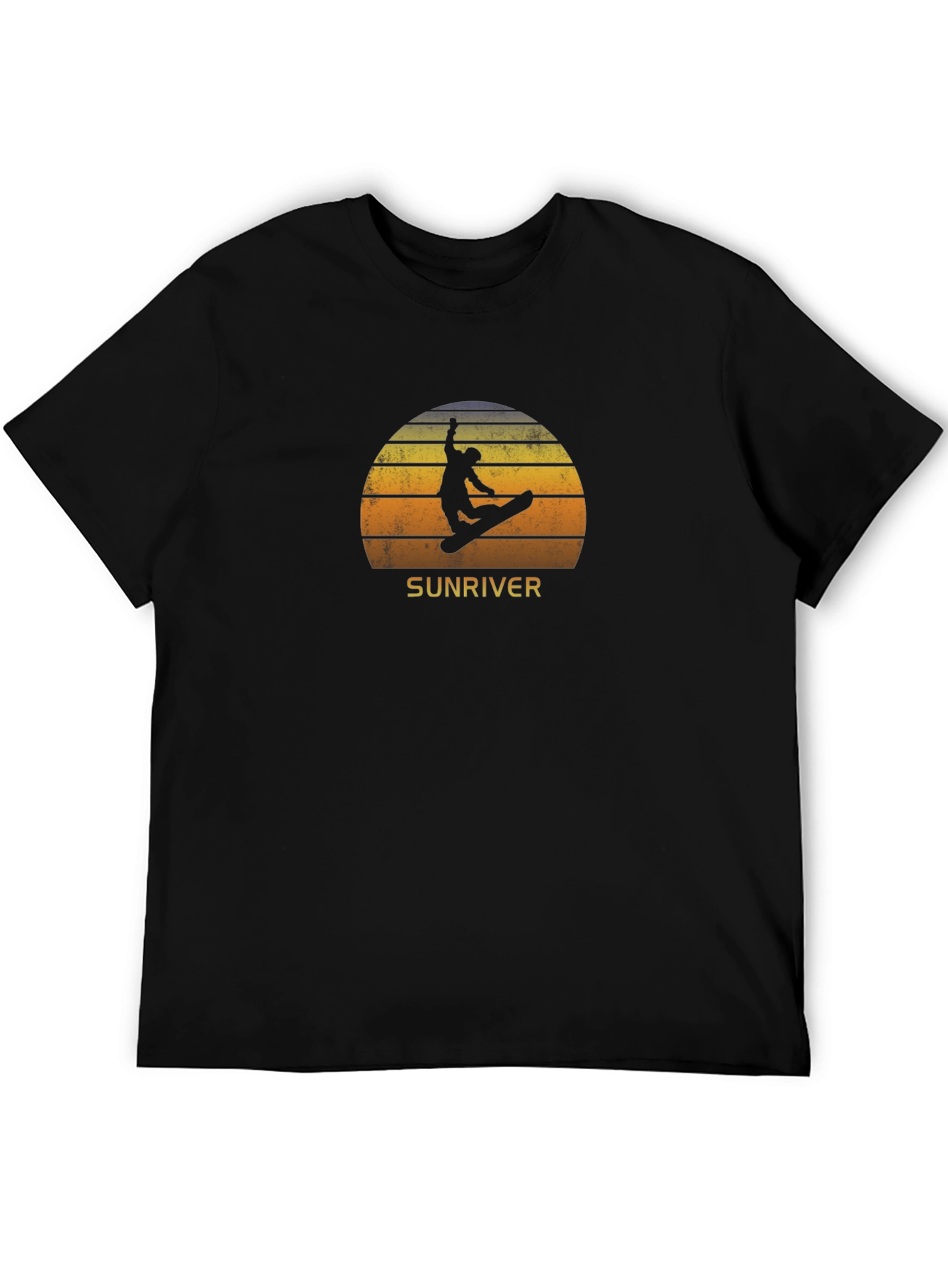 Sunriver Snowboarder Sunset Tee - Retro Cool