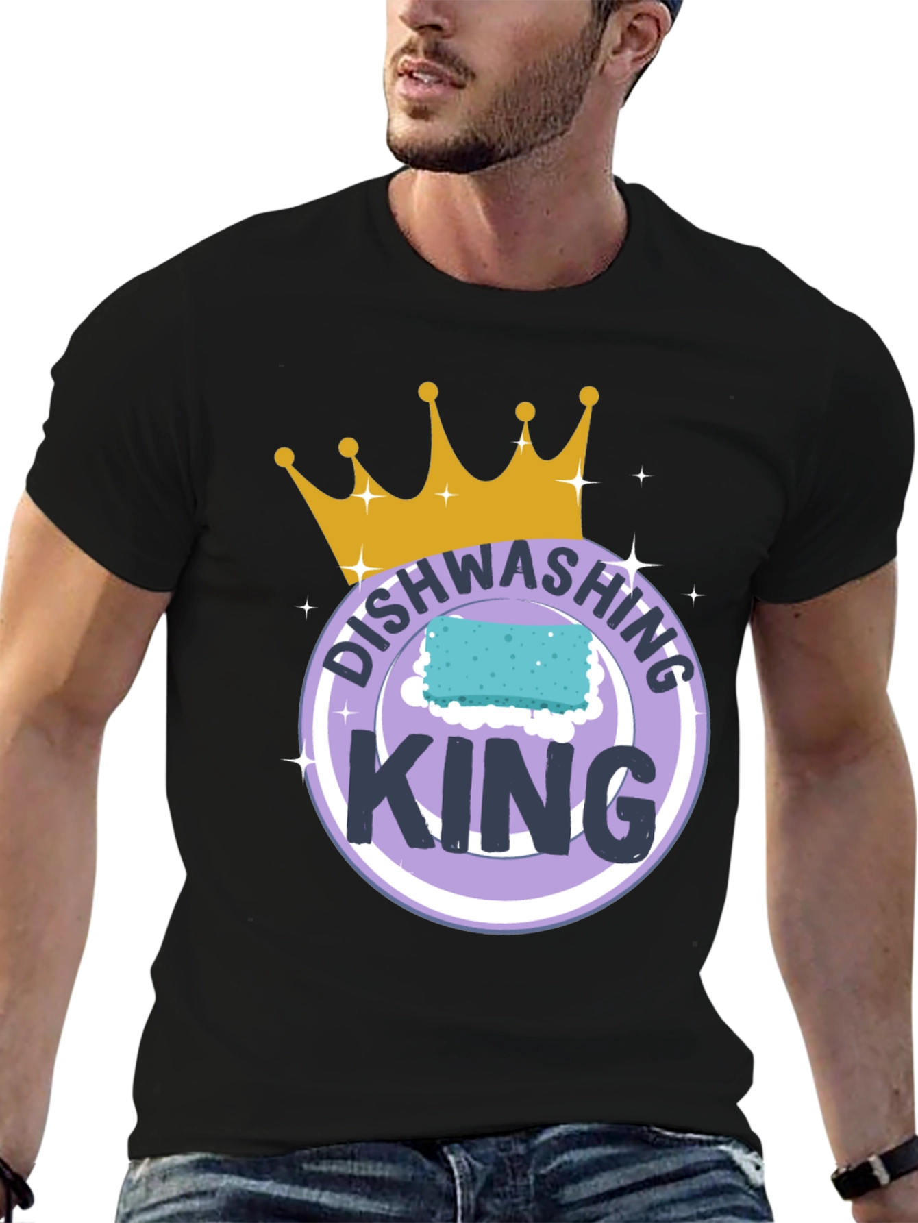 Dishwashing King T-Shirt Funny Cleaning Tee