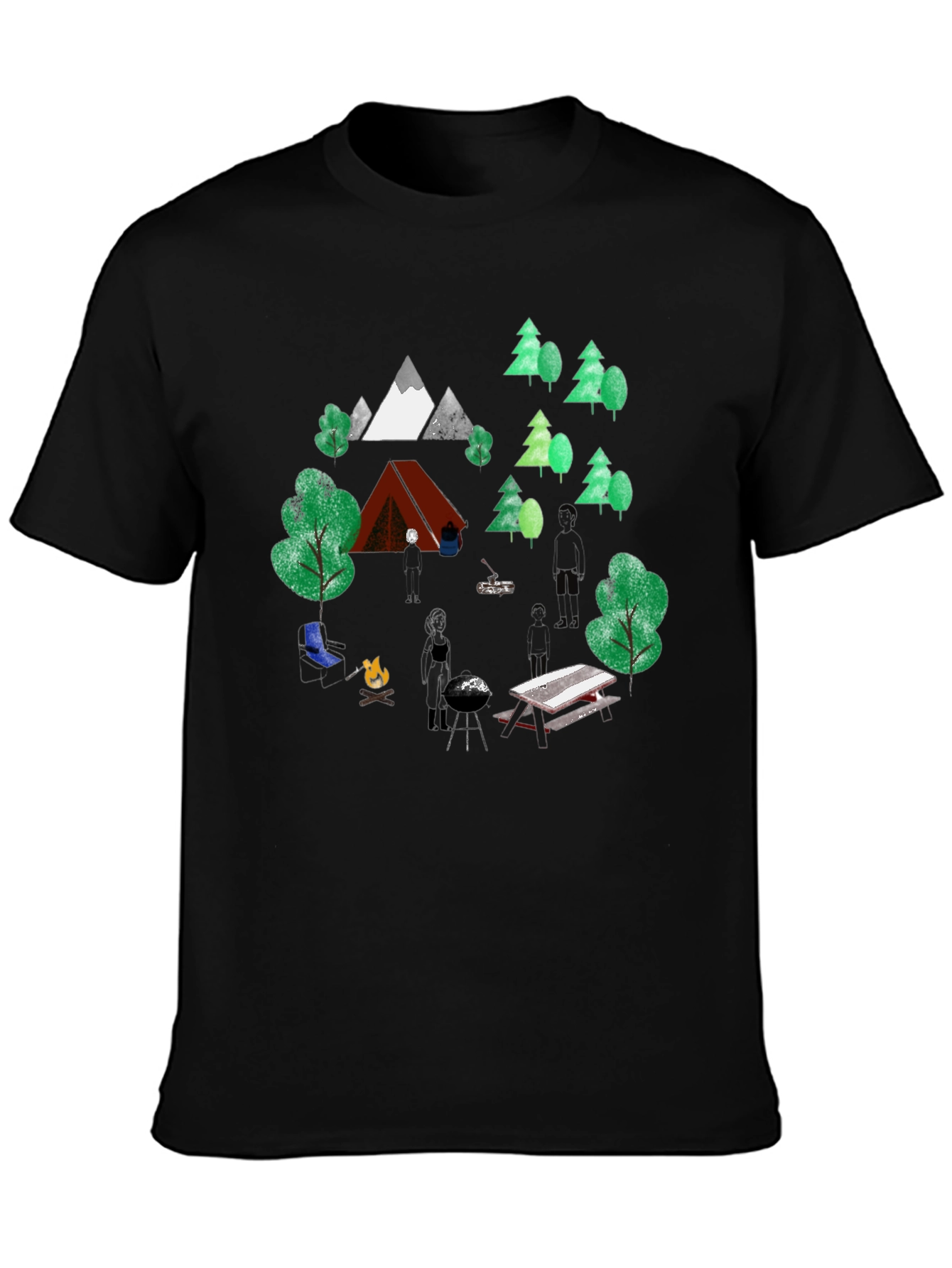Camping Trip Graphic Tee - Nature Lover T-Shirt