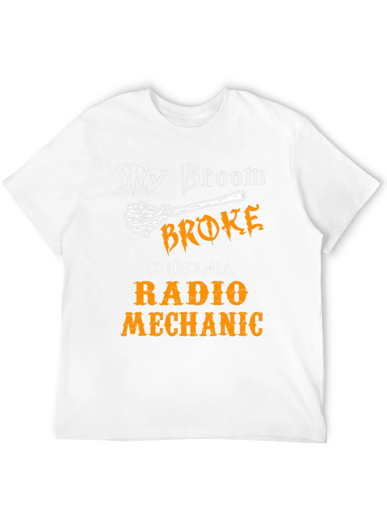 My Broom Broke Radio Mechanic Graphic Tee