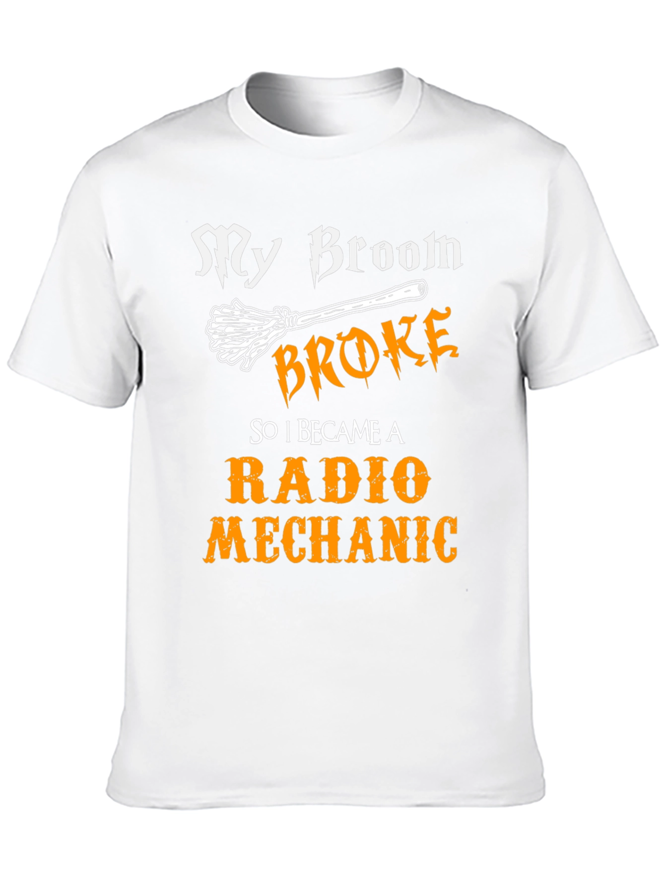My Broom Broke Radio Mechanic Graphic Tee