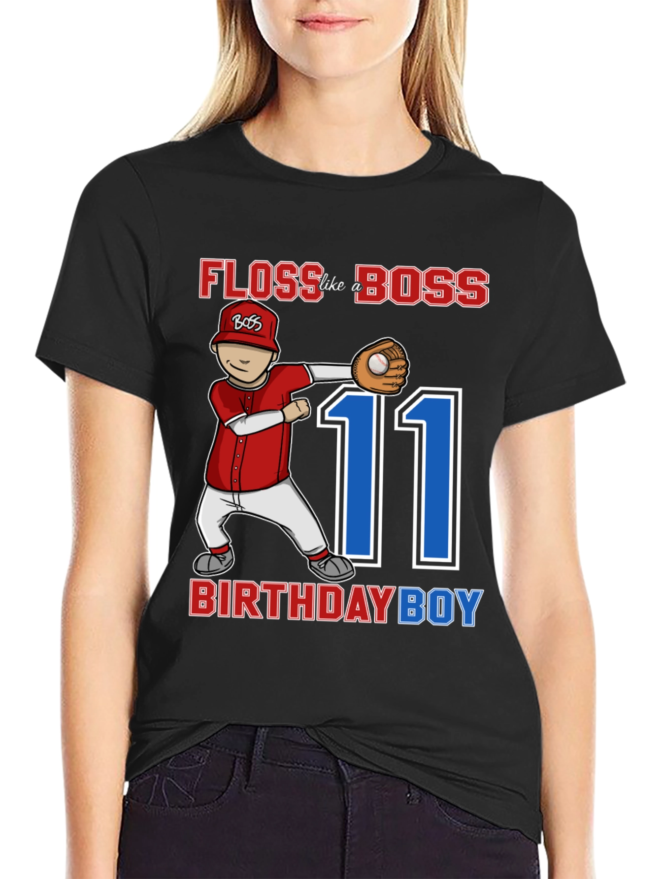 Floss Like a Boss 11th Birthday Boy T-Shirt