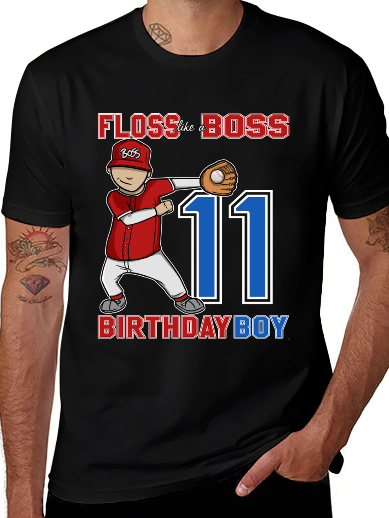 Floss Like a Boss 11th Birthday Boy T-Shirt