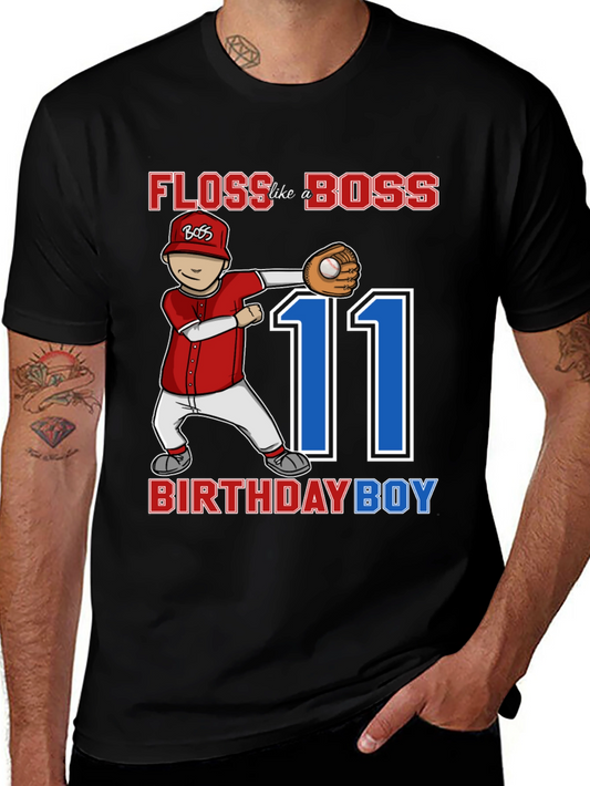 Floss Like a Boss 11th Birthday Boy T-Shirt