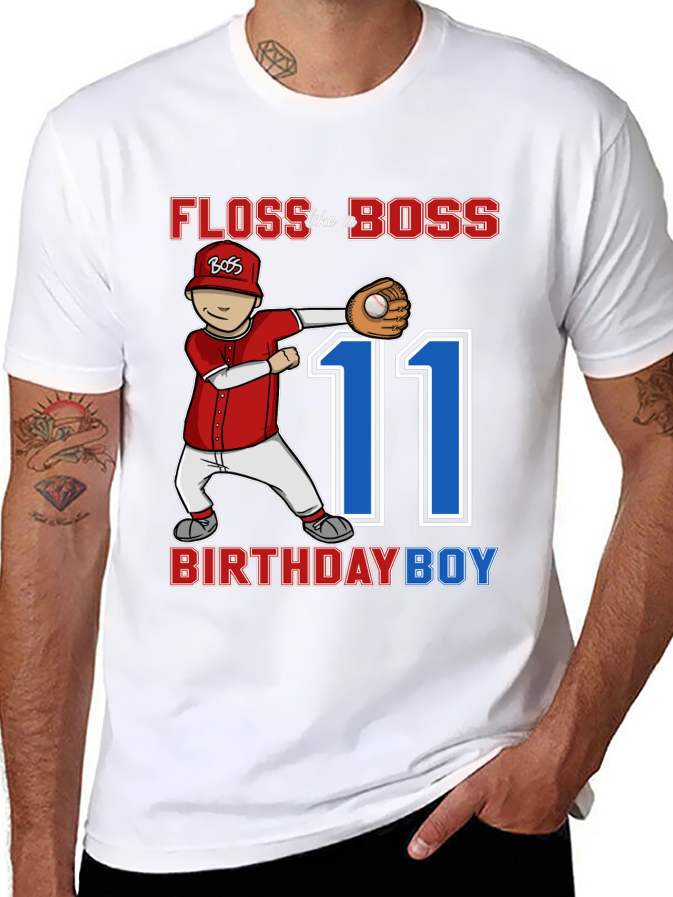 Floss Like a Boss 11th Birthday Boy T-Shirt