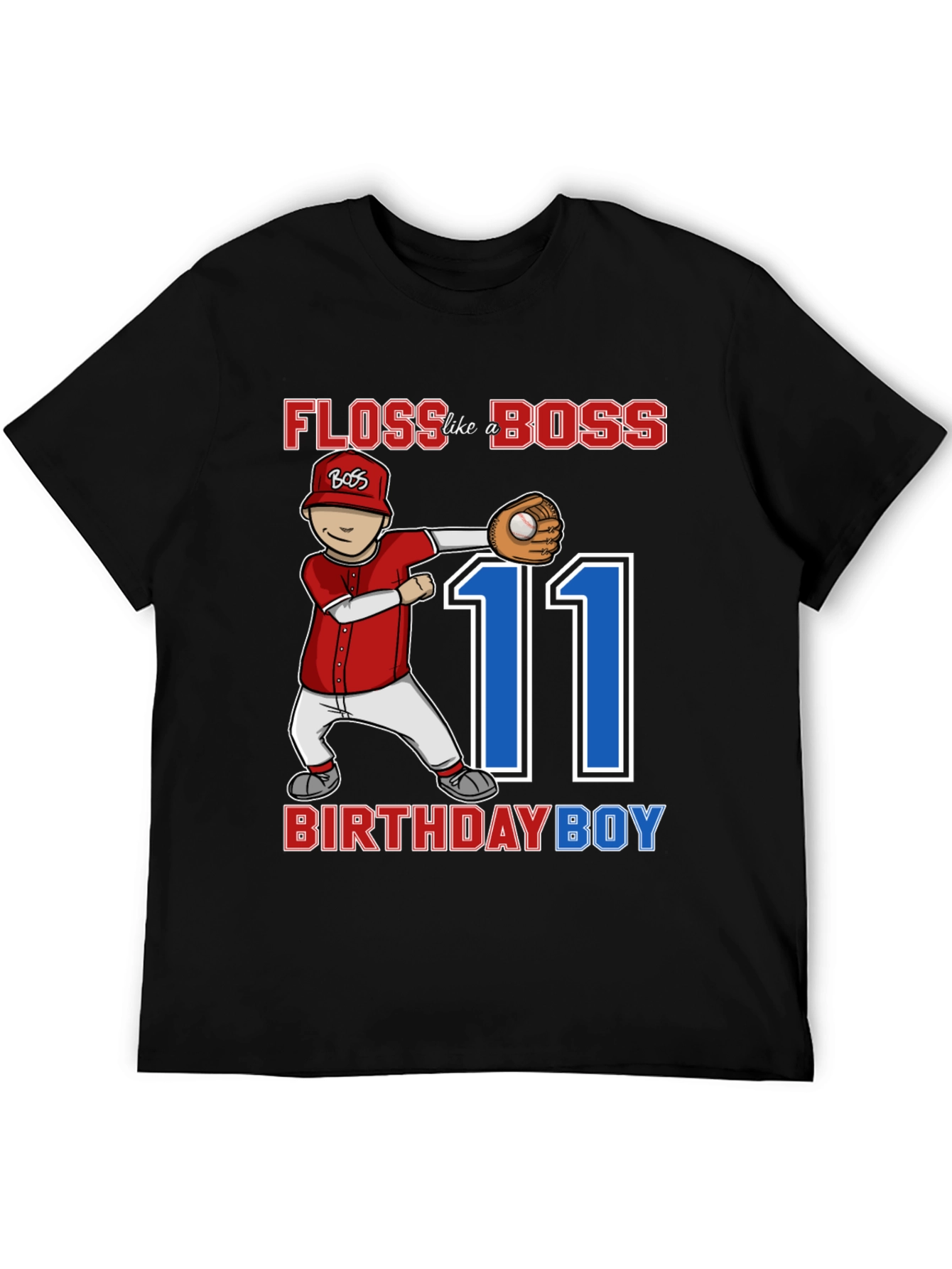 Floss Like a Boss 11th Birthday Boy T-Shirt