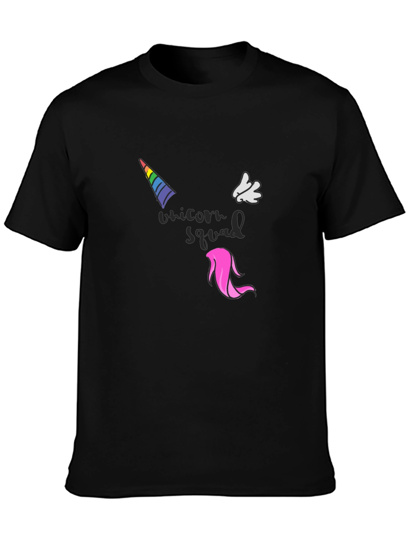 Unicorn Squad Black Graphic T-Shirt