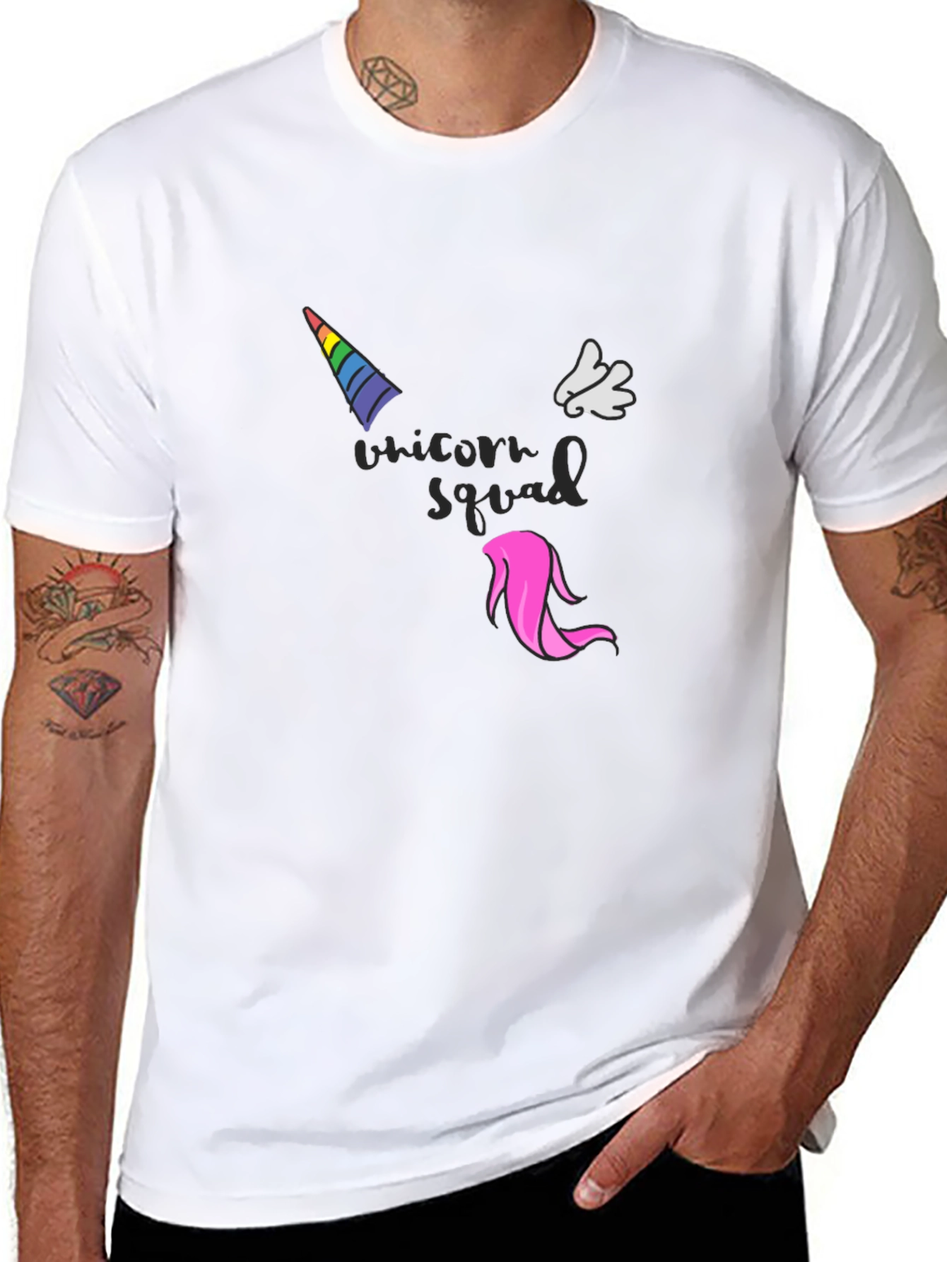 Unicorn Squad Black Graphic T-Shirt